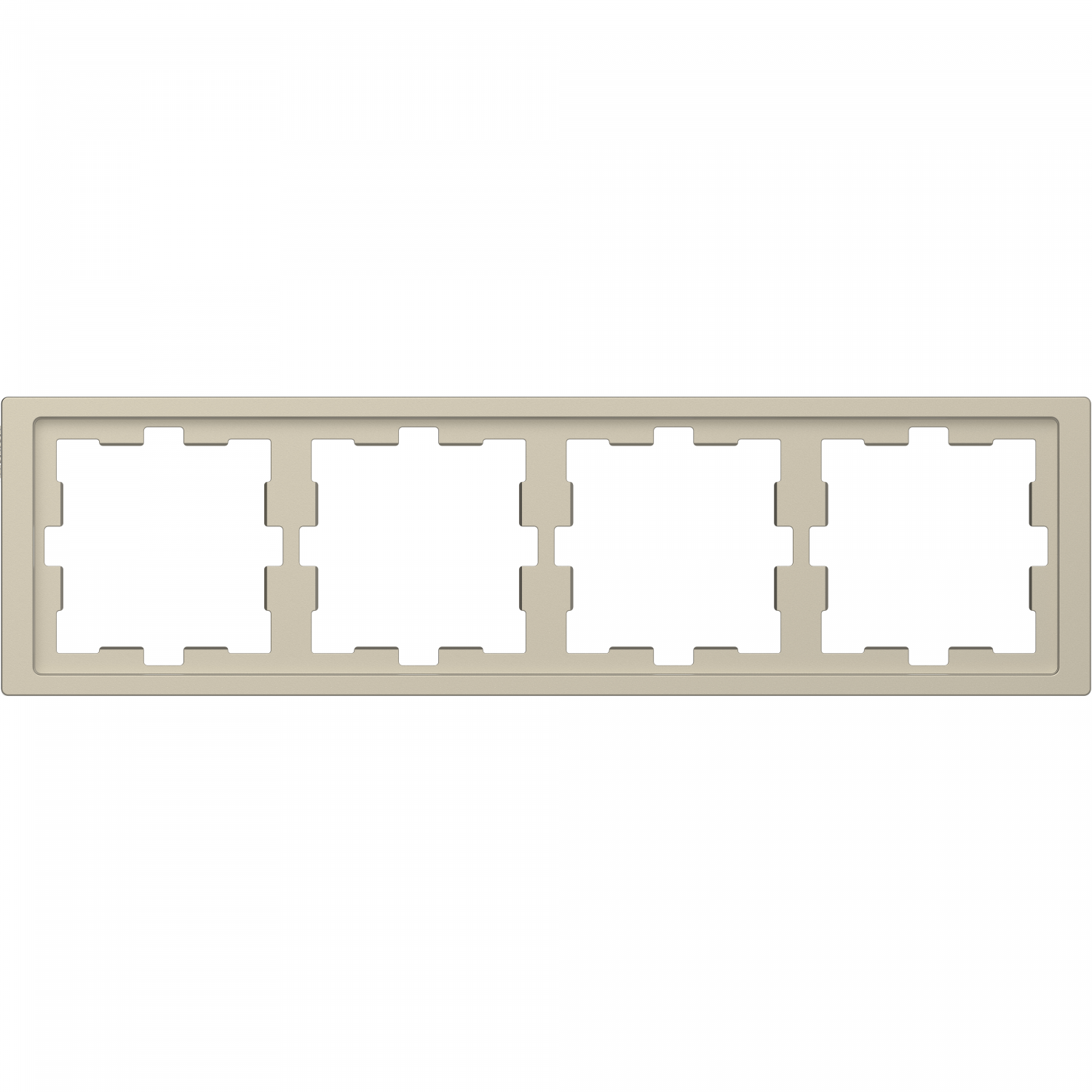 D-Life - cadre de finition - blanc sable - 4 postes