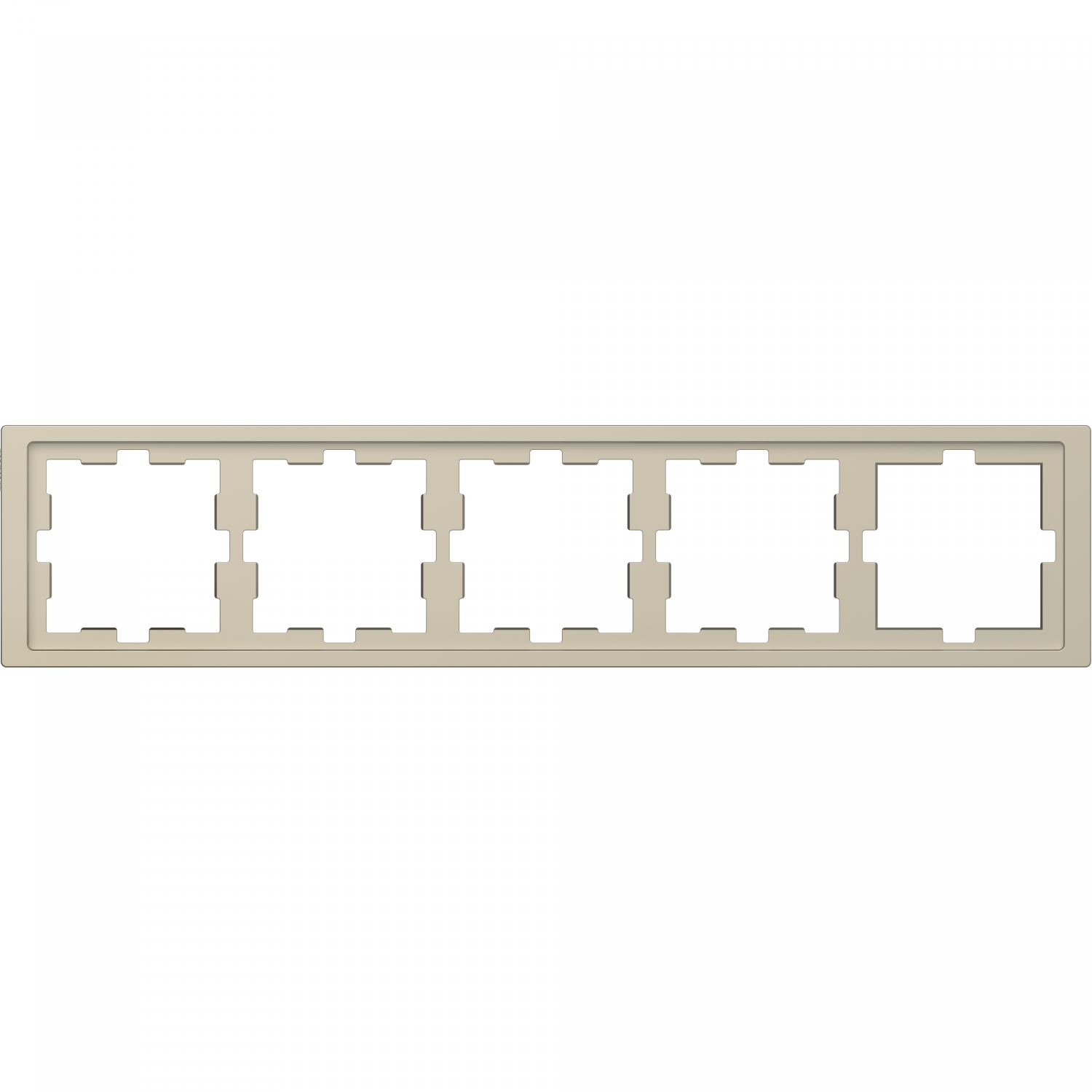 D-Life - cadre de finition - blanc sable - 5 postes