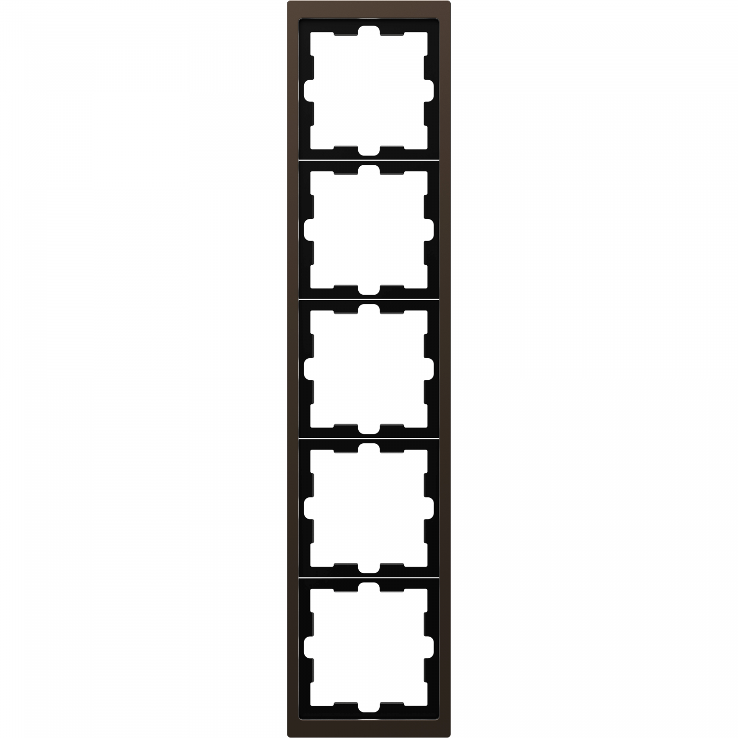 D-Life - cadre de finition - métal - mocca - 5 postes