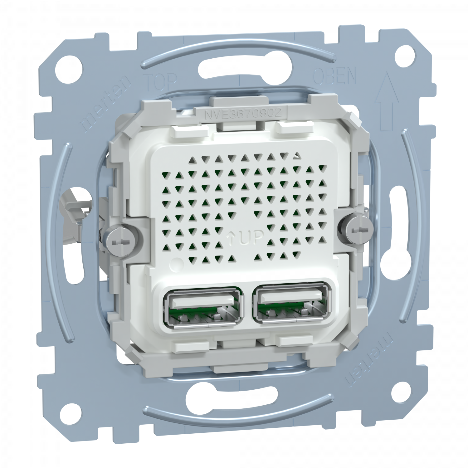 D-Life - prise chargeur double - USB A+A - 2.1 A - méca seul