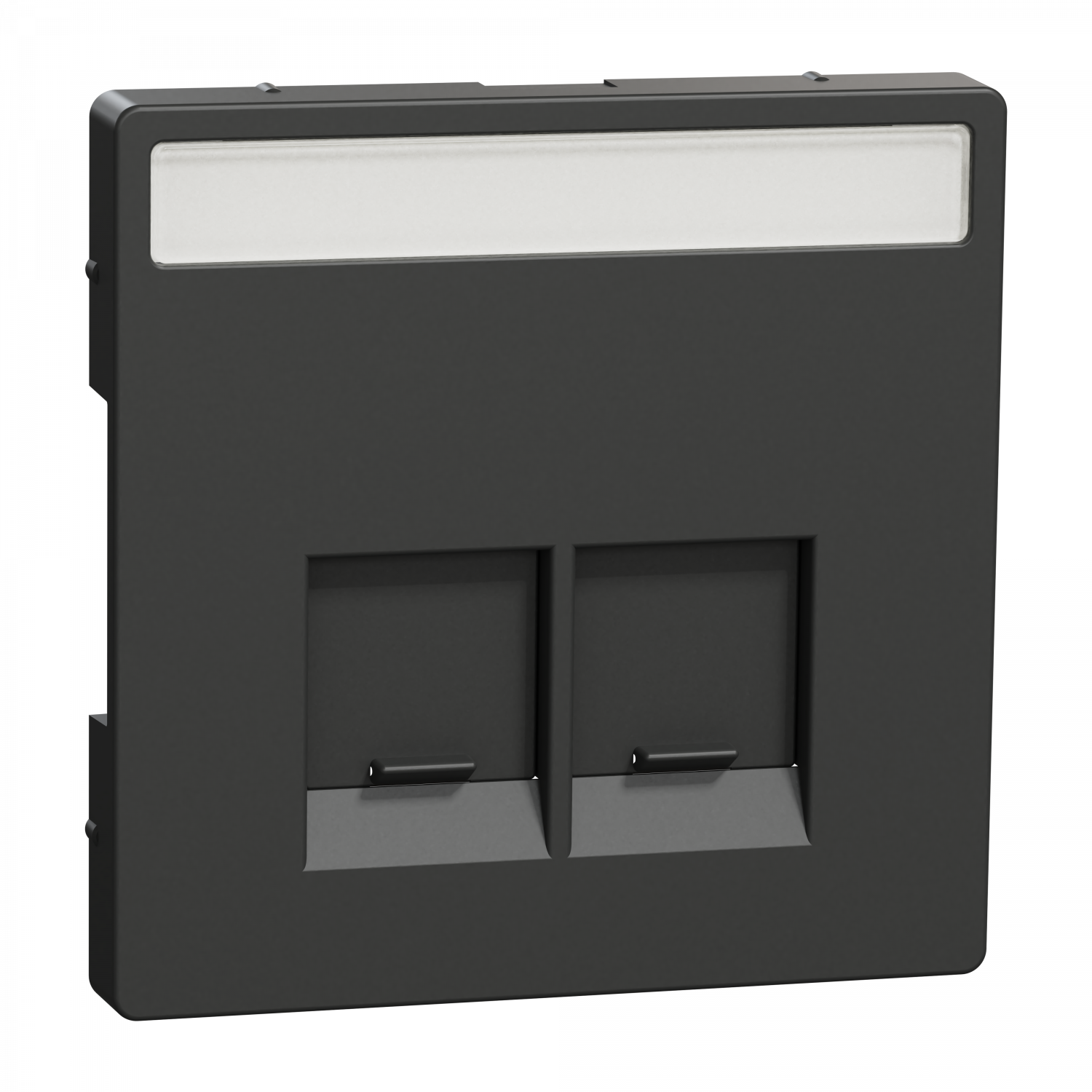 D-Life - enjoliveur prise double RJ45 S-One - porte-étiquette - anthracite