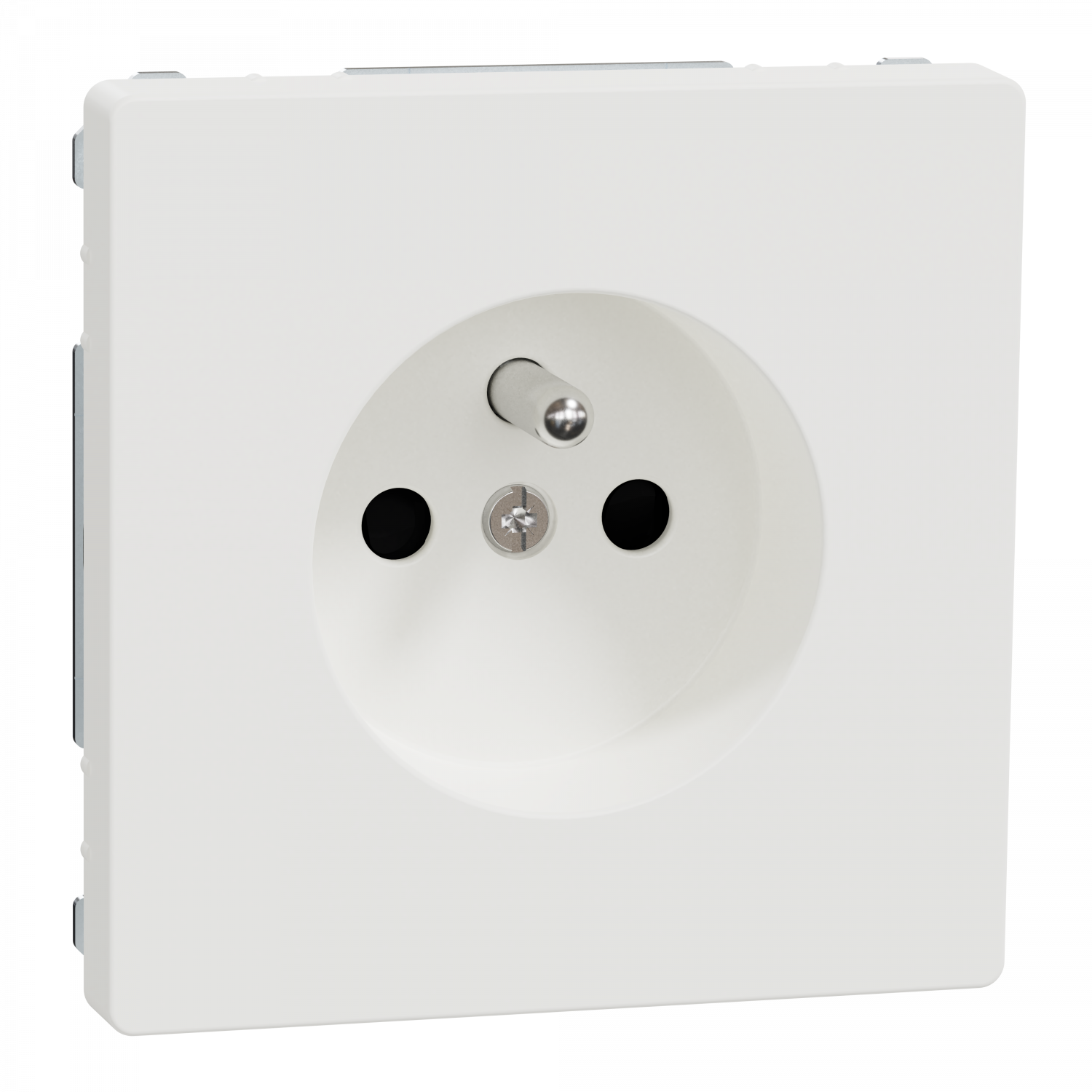 D-Life - prise de courant 2P+T - FR - méca + enjoliveur - blanc lotus