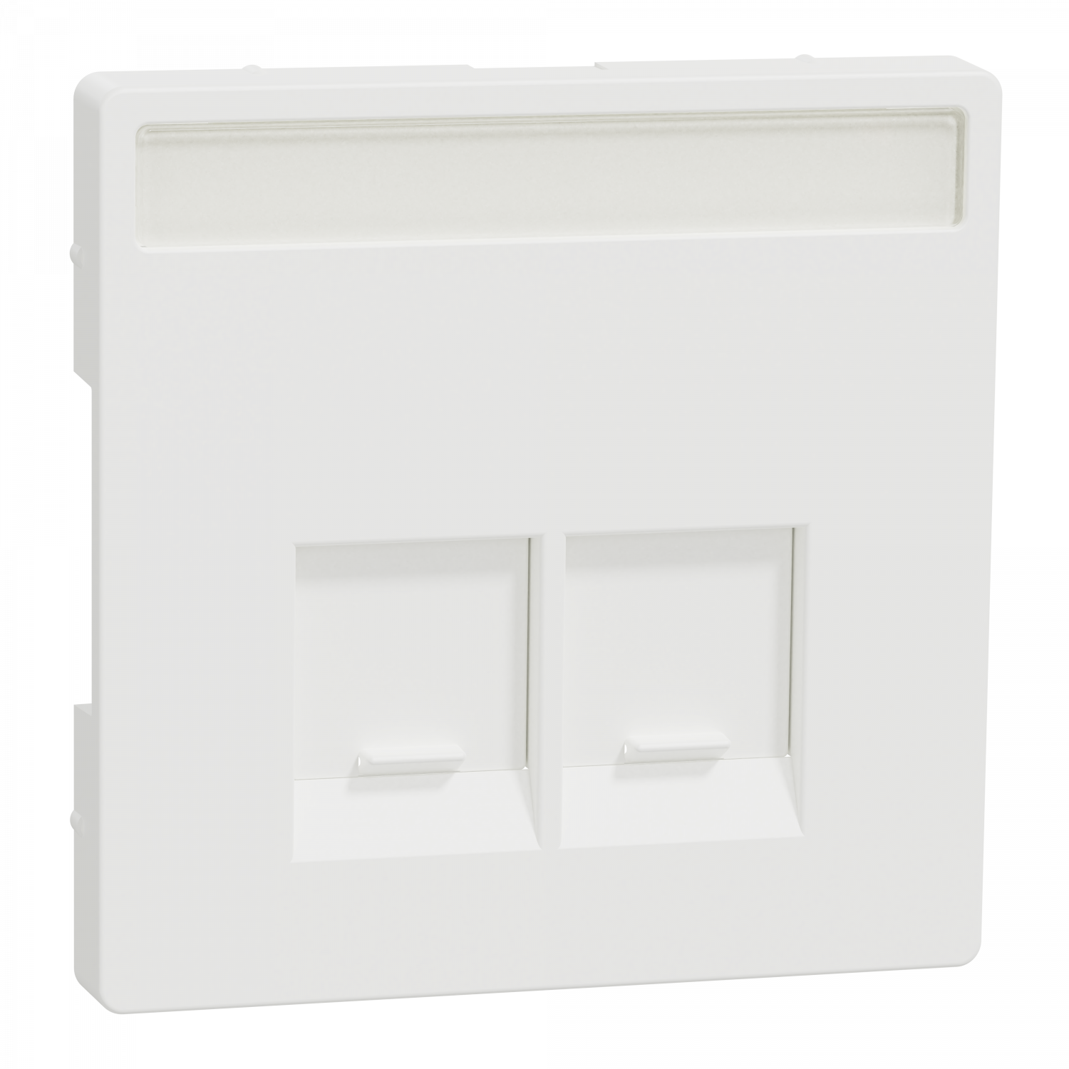 D-Life - enjoliveur prise double RJ45 S-One - porte-étiquette - blanc nordic mat
