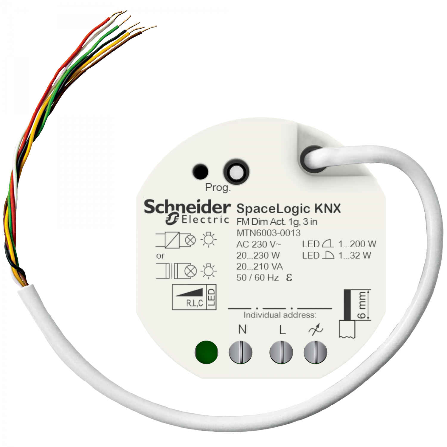 SpaceLogic KNX - actionneur encastré - Data Secure - Variation - 1S/3E