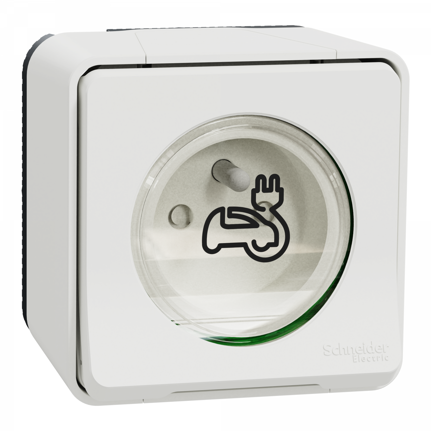 Mureva Styl - Prise courant 2P+T renforcée pour VE - IP55 IK08 - saillie - blanc