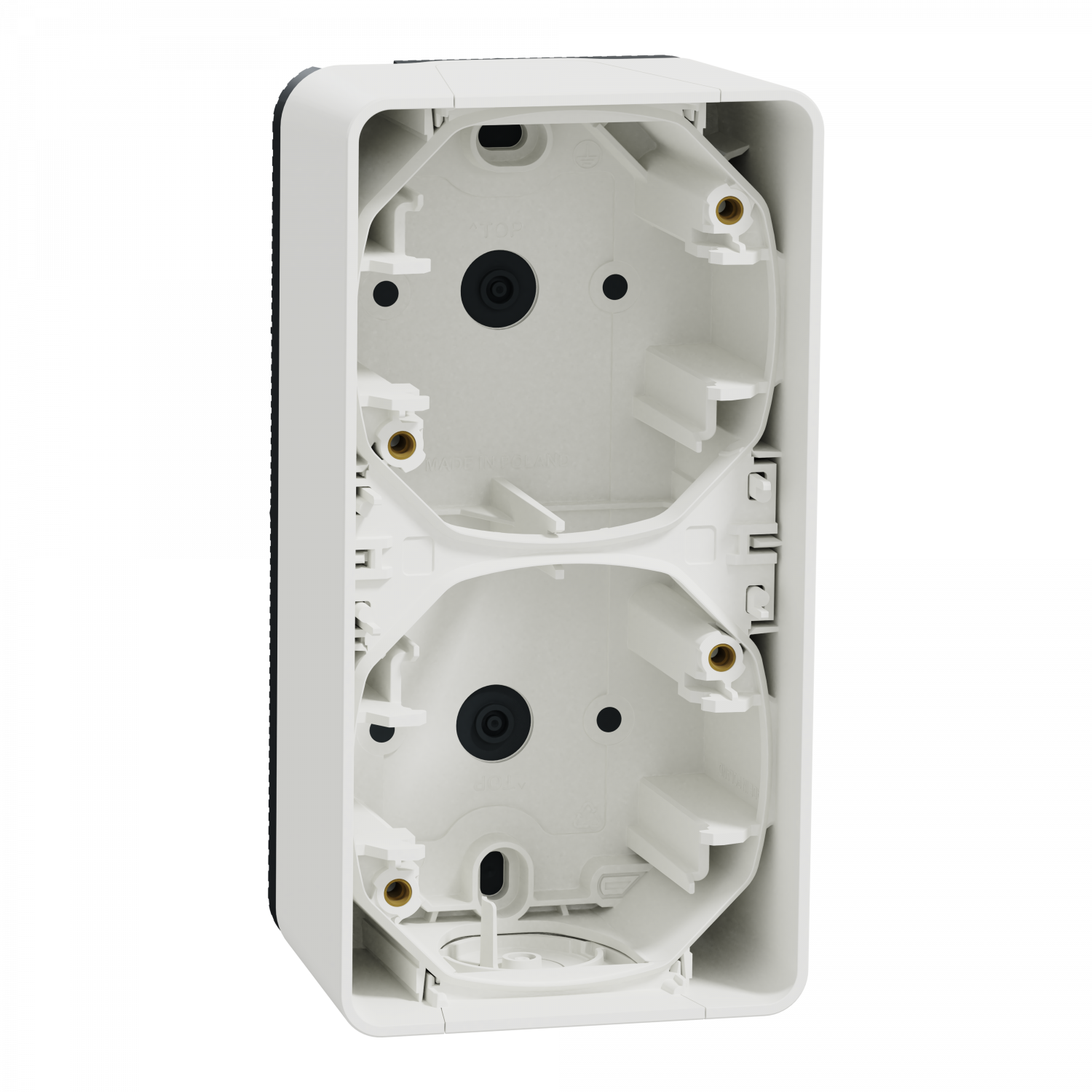 Mureva Styl - Boîte 2 postes verticale - saillie - IP55 - IK08 - blanc