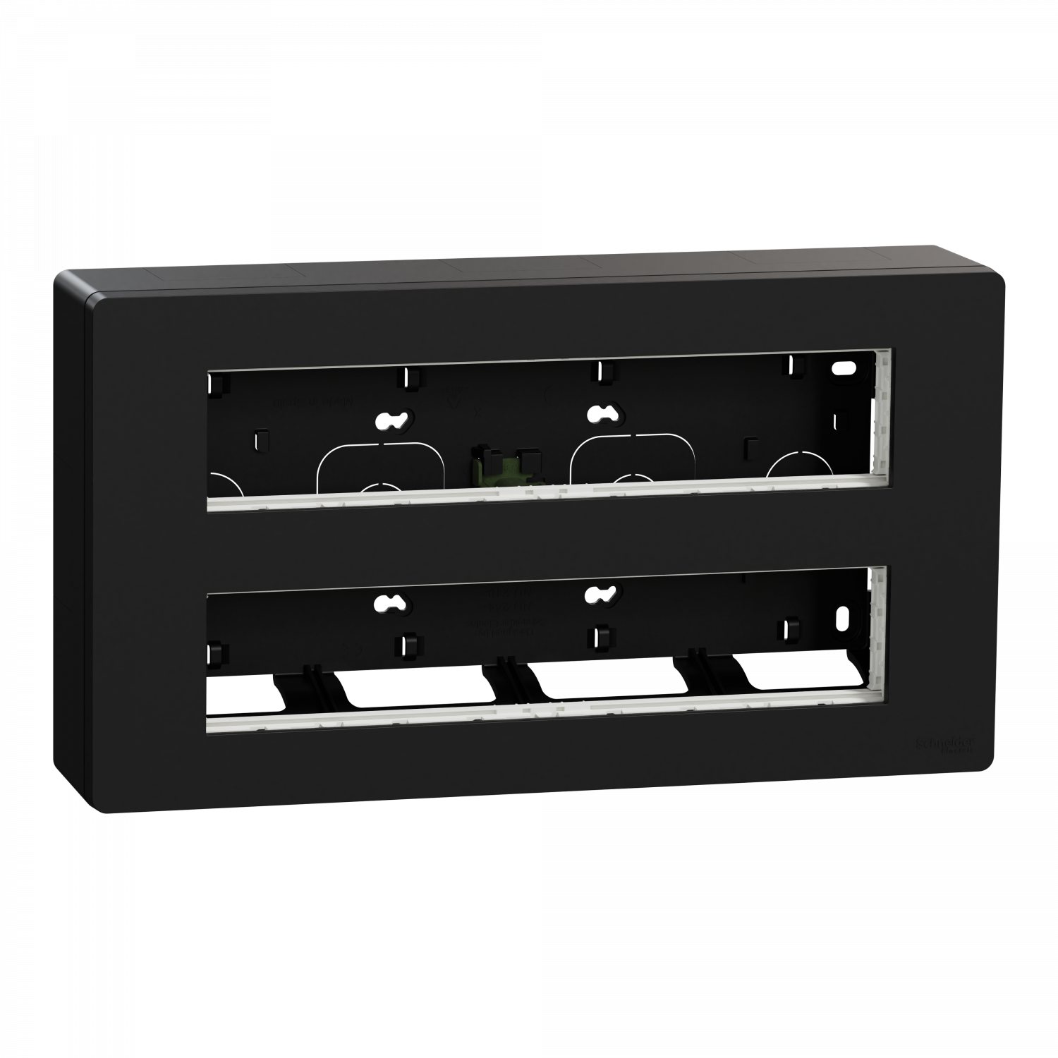 Unica - boîte de concentration saillie complète - 2 rang de 10 mod - anthracite