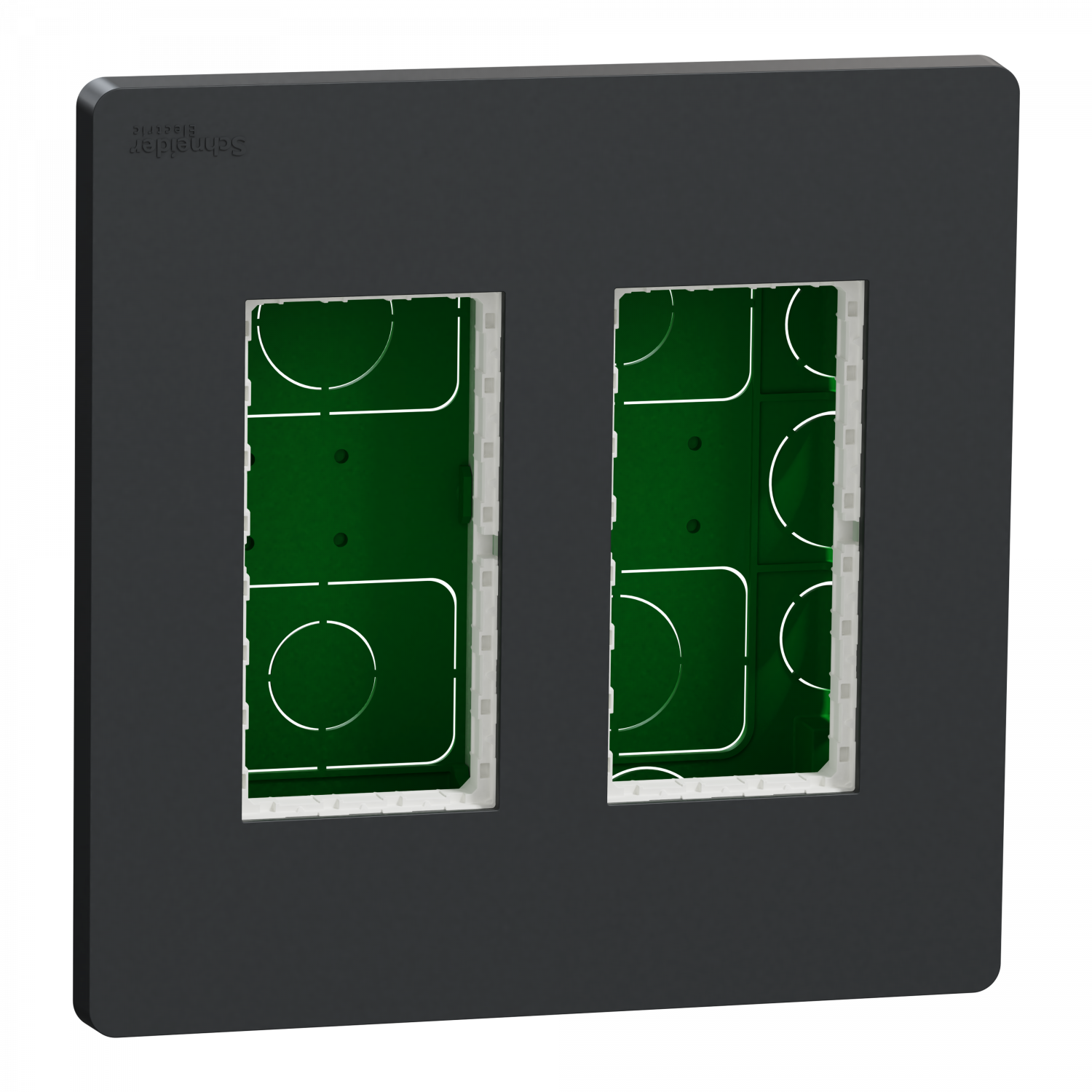 Unica - boîte de concentration encastrée complète - 2 col de 4 mod - Anthracite