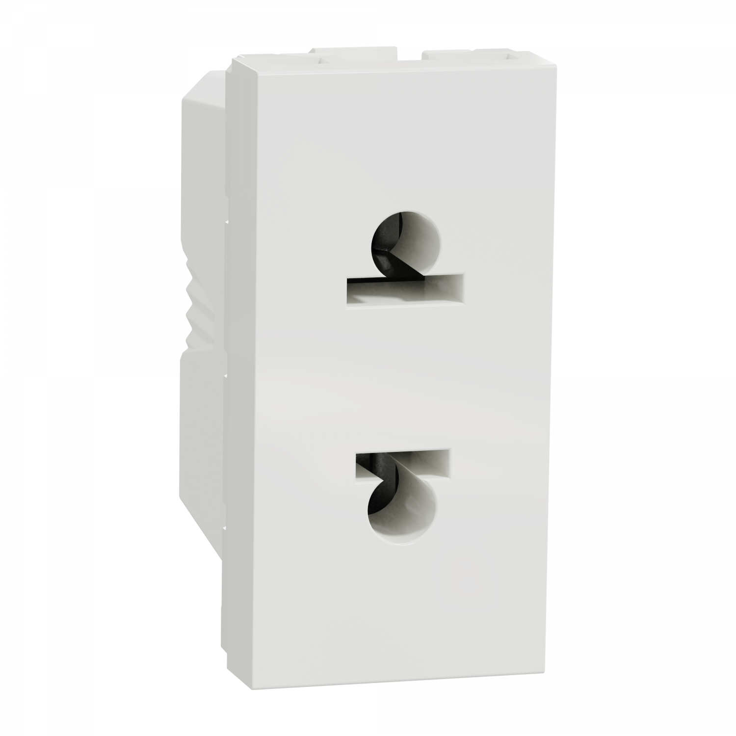 Unica - prise euroamericaine - 2P - 1 mod - Blanc - méca seul