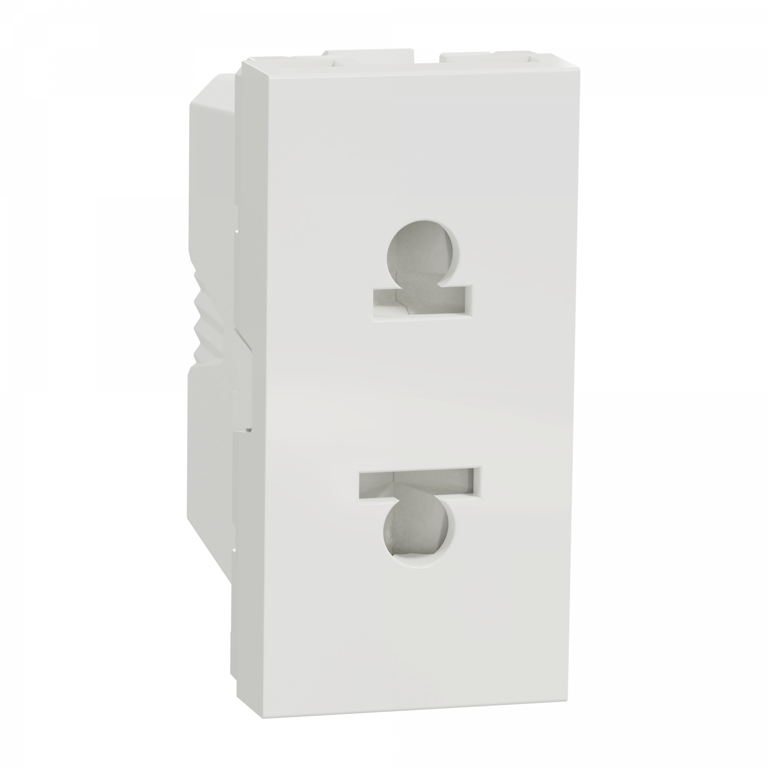 Unica - prise euroamericaine - 2P - 1 mod - Blanc - méca seul