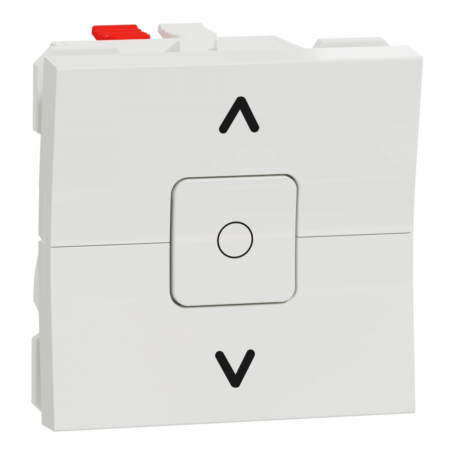 Unica - interrupteur volet-roulant - 3 touches - 6A - 2 mod - Blanc - méca seul