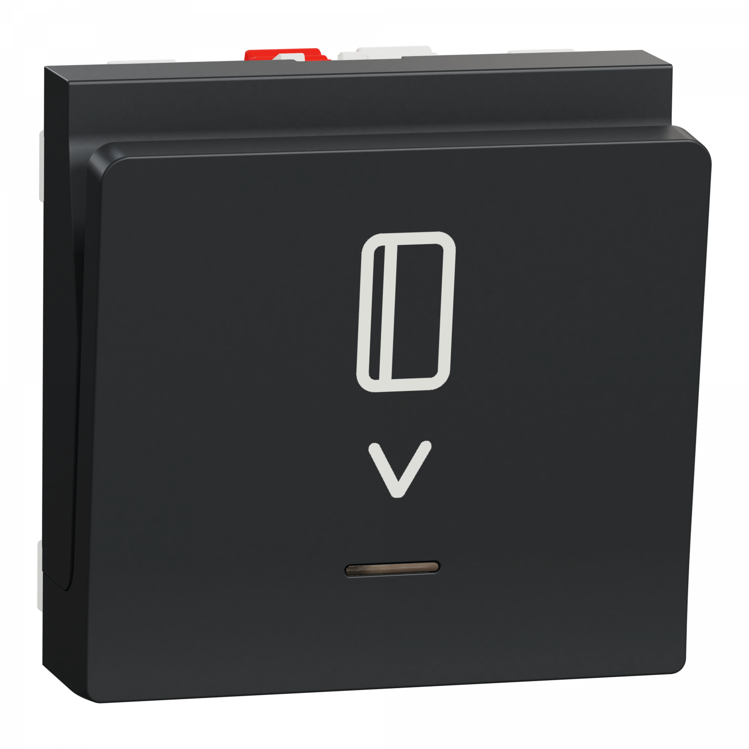 Unica - commande à carte NO/NF - 10A - 2 modules - Anthracite - mécanisme seul