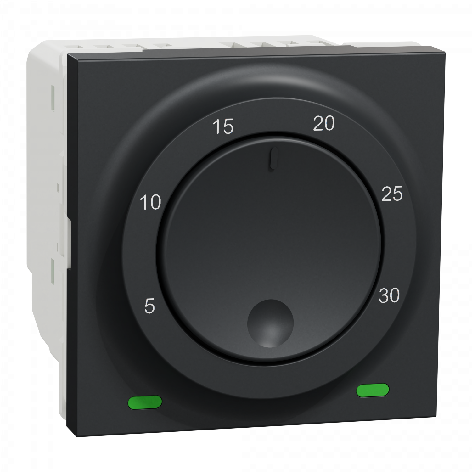 Unica - thermostat chauffage / climatisation - 8A - Anthracite - méca seul