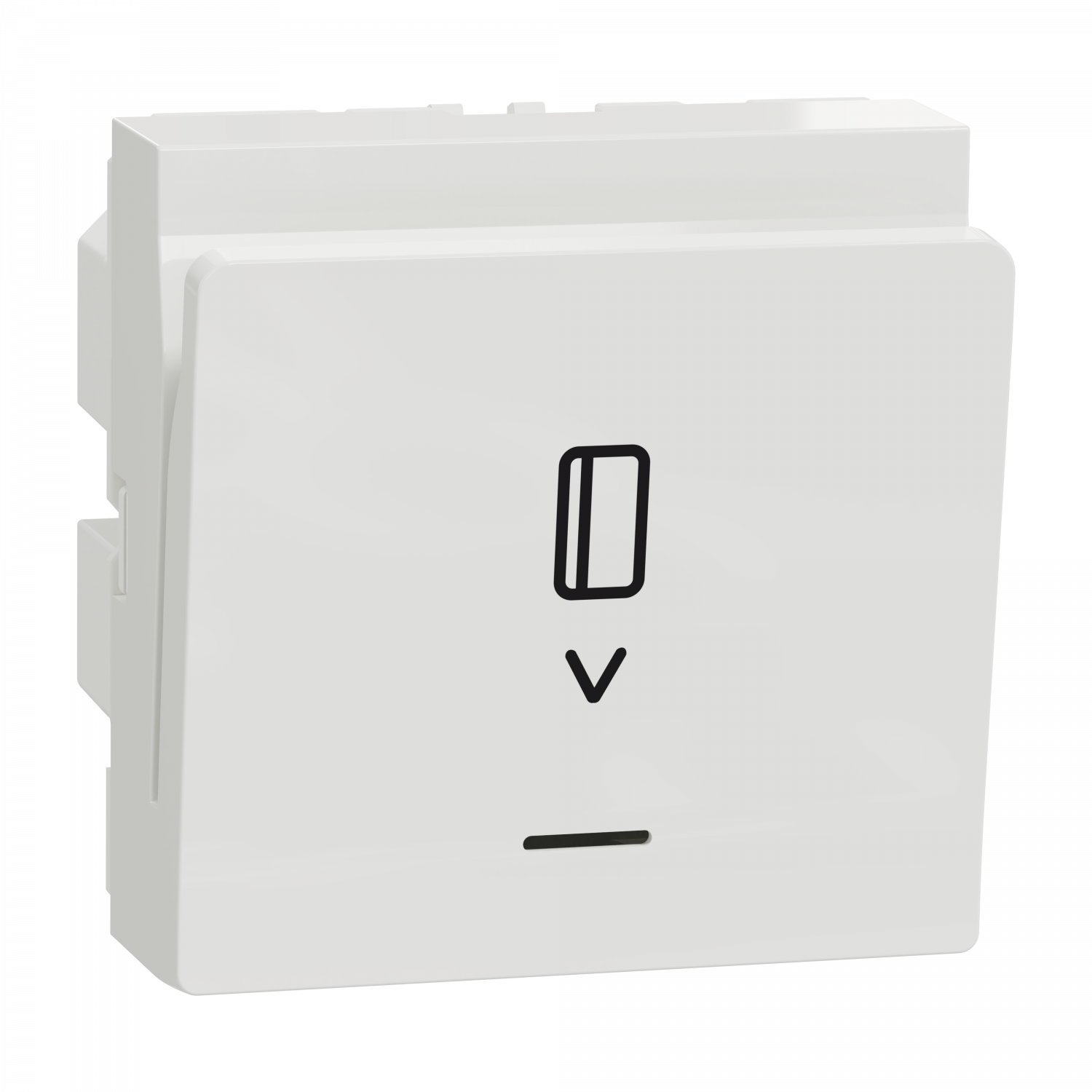 Unica - commande à carte électronique - 2 modules - Blanc - mécanisme seul