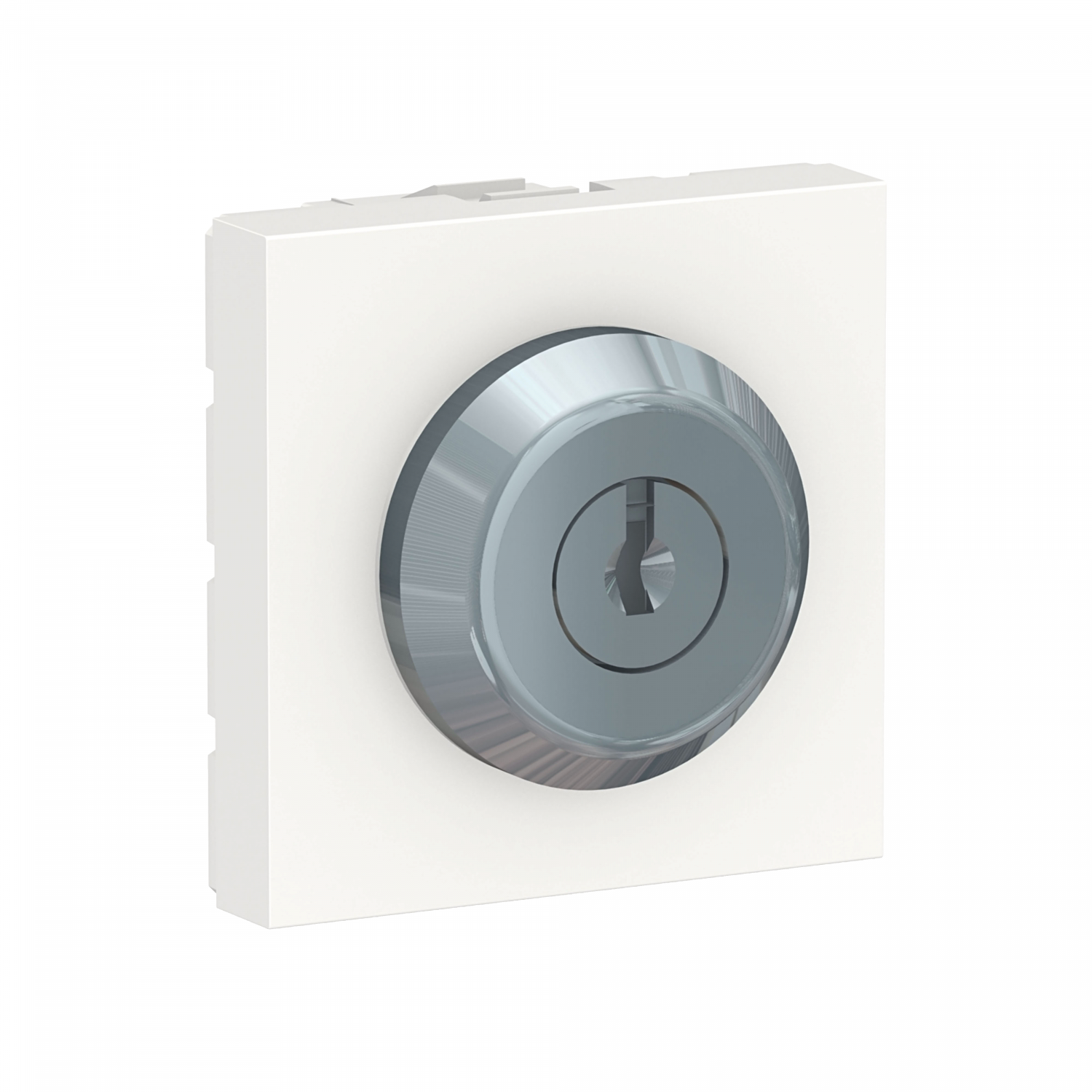 Unica - interrupteur à clé 3 positions - 16A - 2 modules - Blanc - méca seul