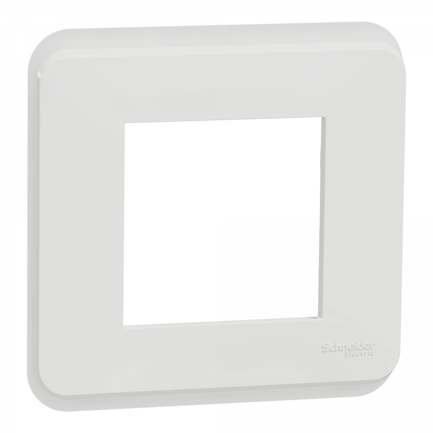 Unica Pro - plaque de finition - Blanc antibactérien - 1 poste