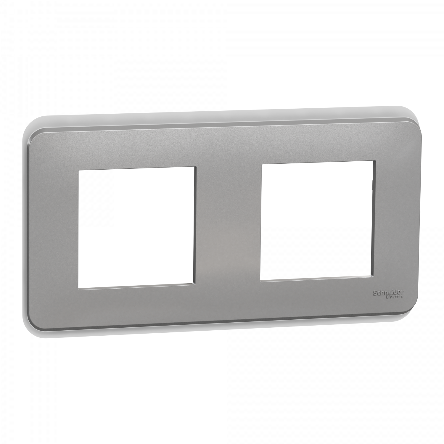 Unica Pro - plaque de finition - Alu - 2 postes