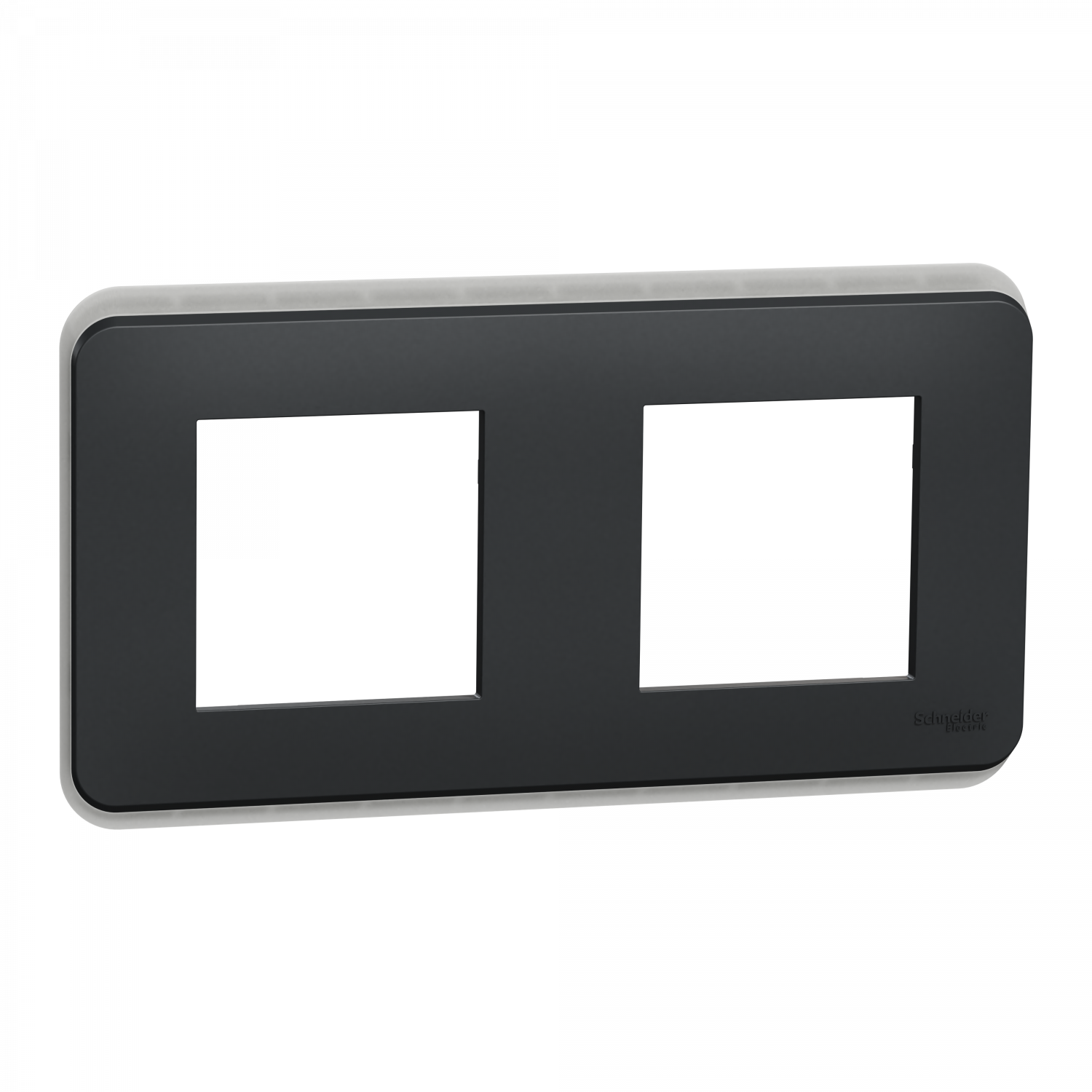 Unica Pro - plaque de finition - Anthracite - 2 postes