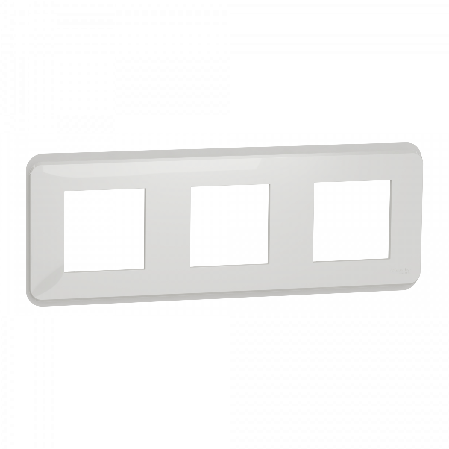 Unica Pro - plaque de finition - Blanc - 3 postes