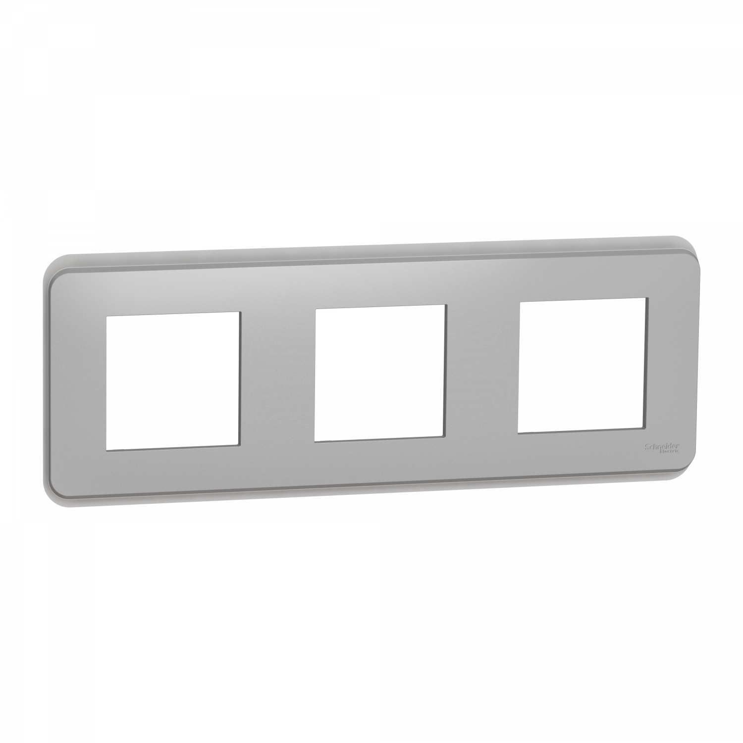 Unica Pro - plaque de finition - Alu - 3 postes