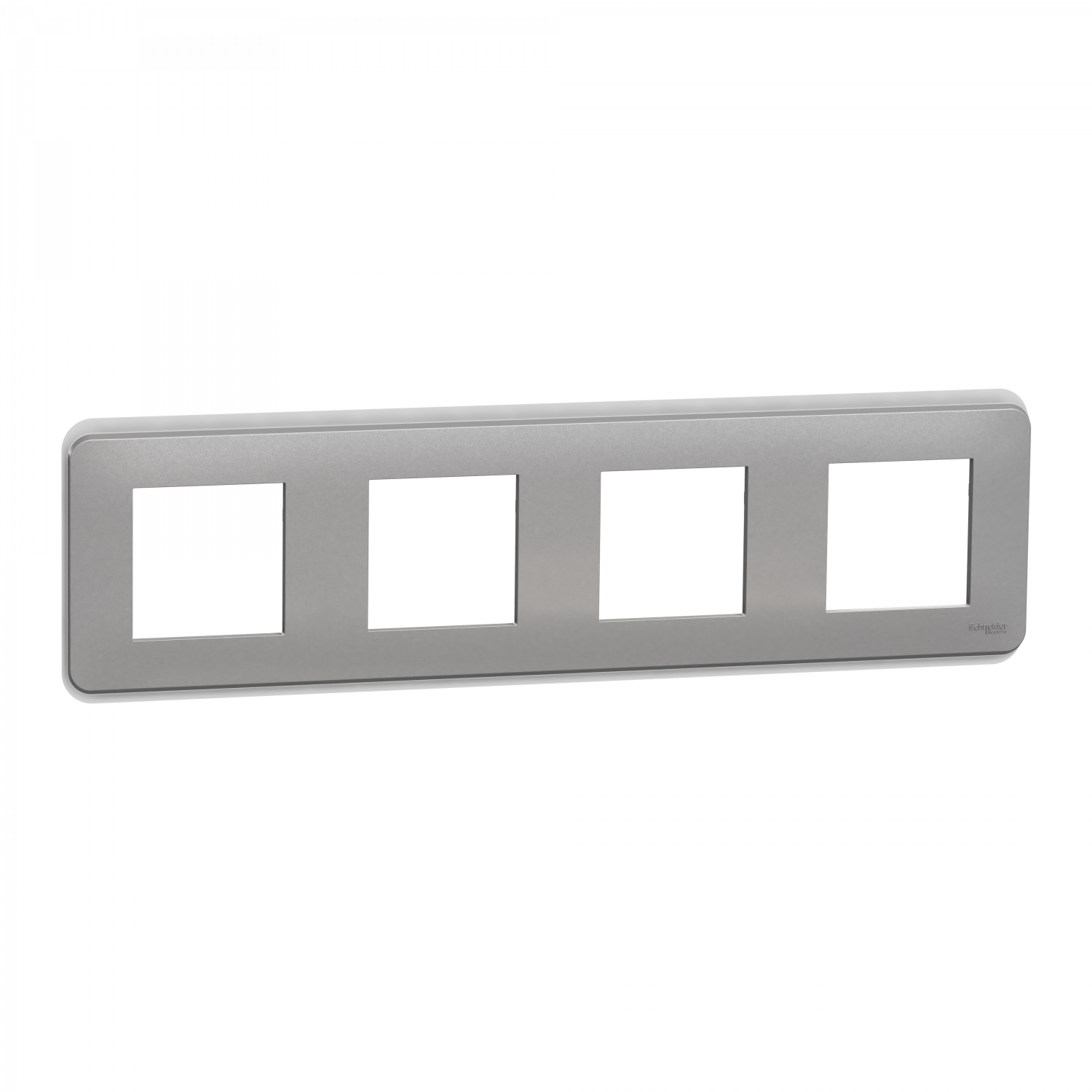 Unica Pro - plaque de finition - Alu - 4 postes