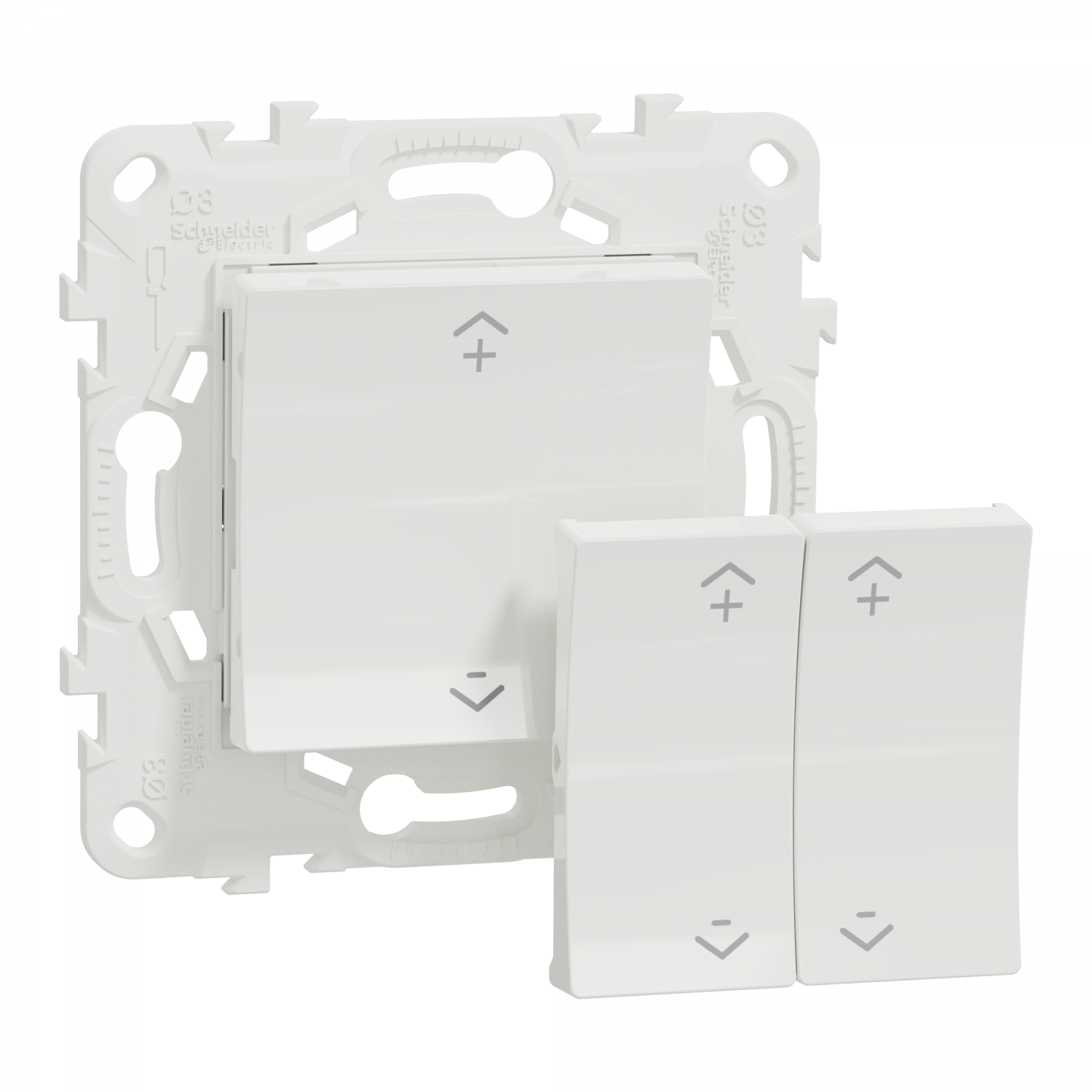 Wiser Unica - interrupteur centralisé sans fil 2 ou 4 BP - Blanc antibactérien