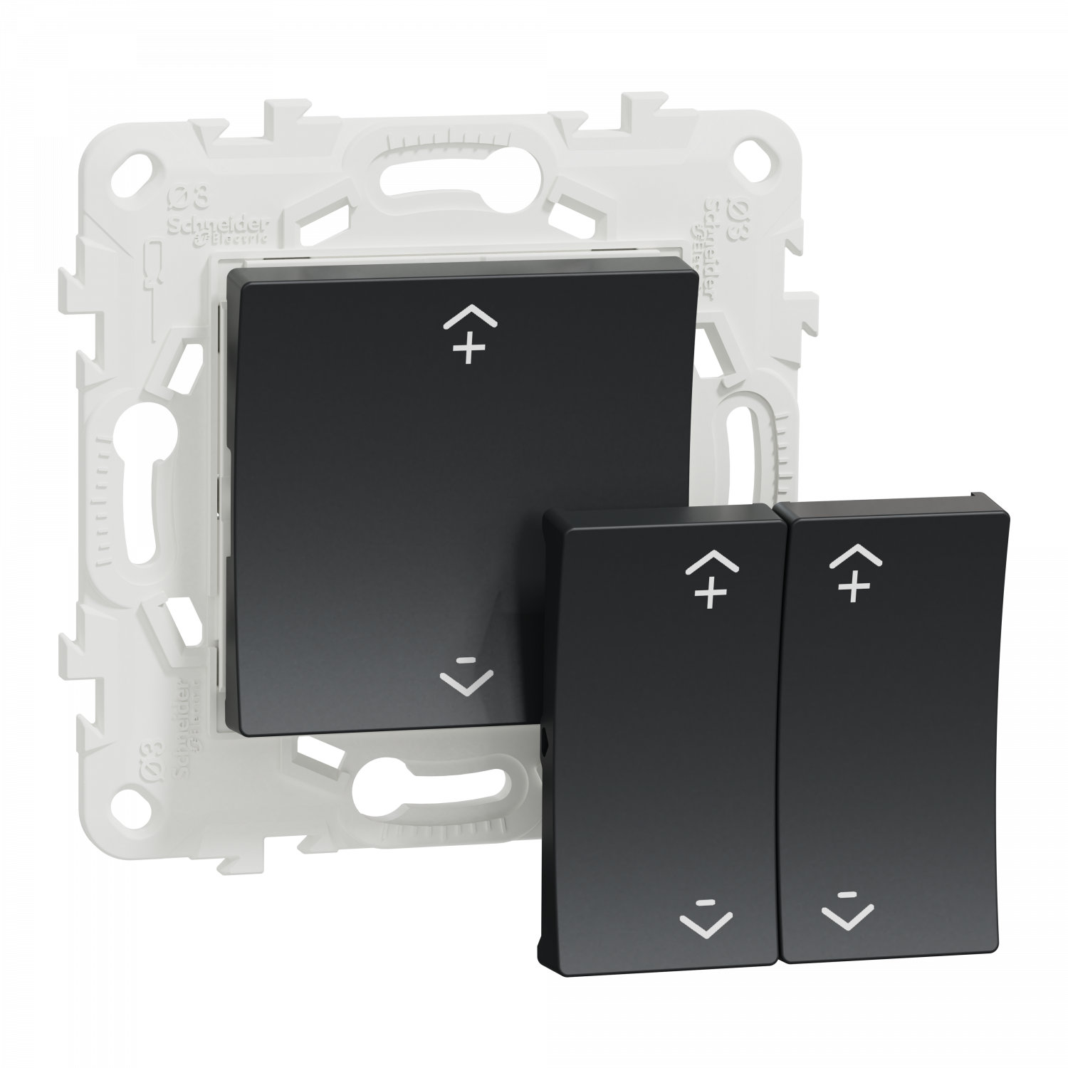 Wiser Unica - interrupteur centralisé sans fil 2 ou 4 BP - Anthracite