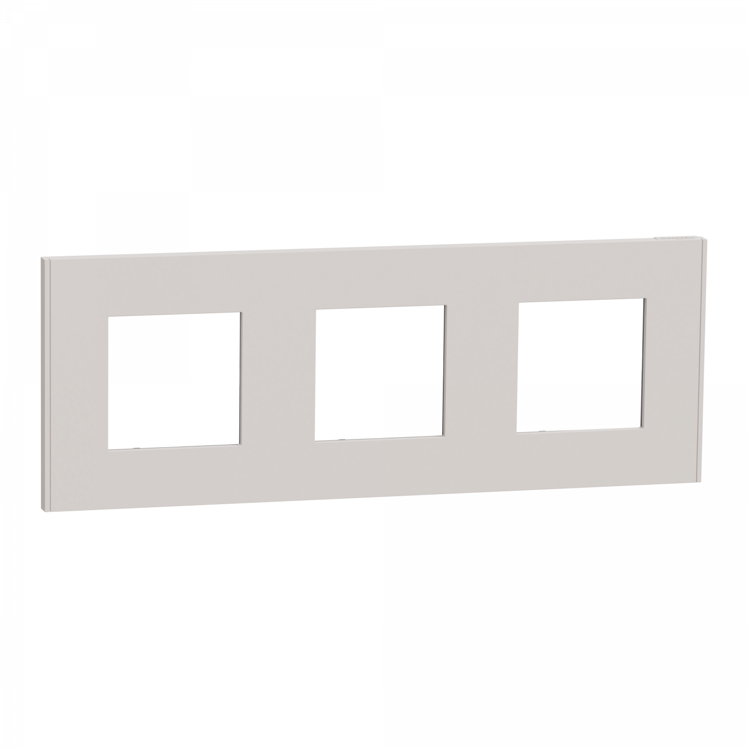 Unica Déco Essentielle - Plaque de finition - Gris pierre - 3 postes horiz vert