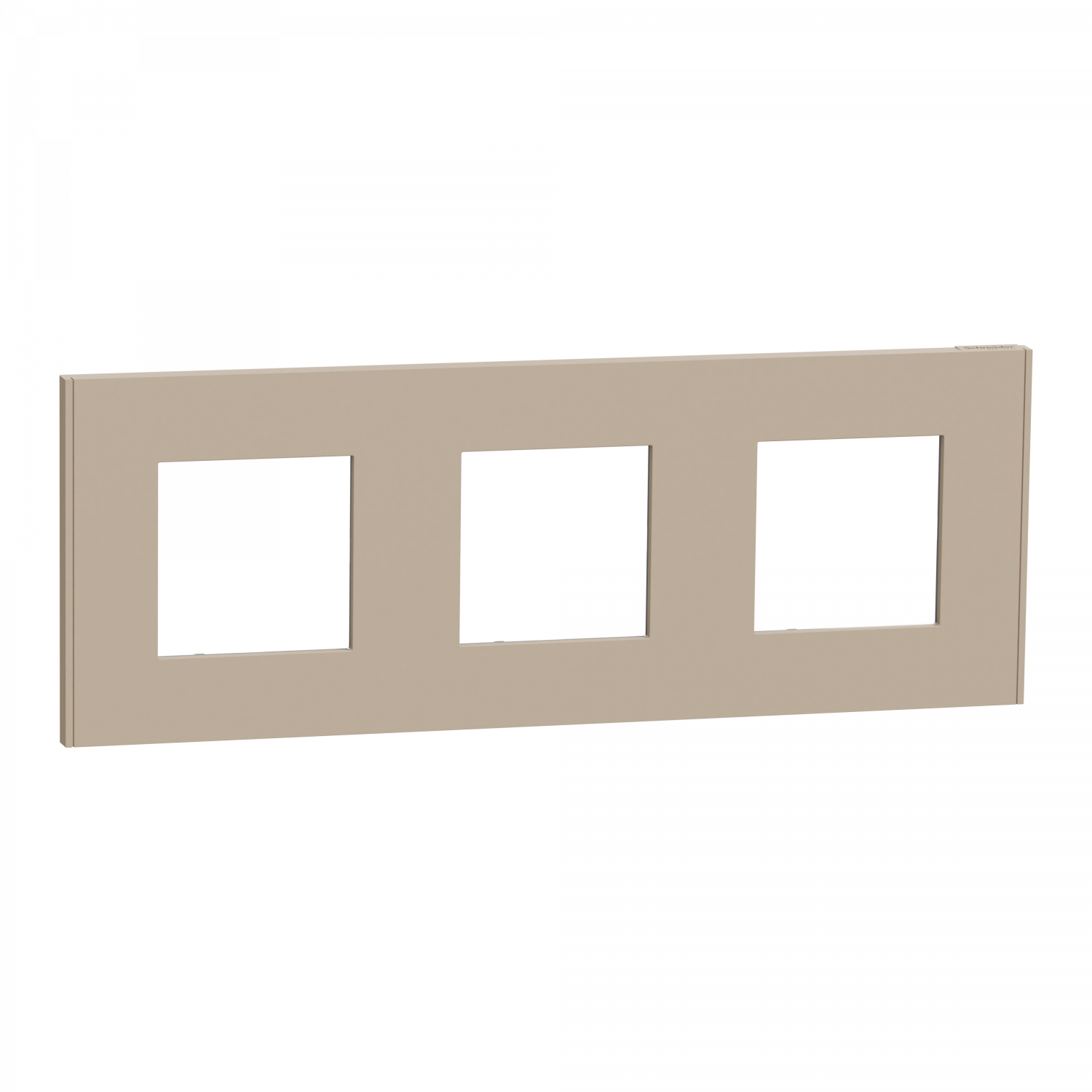 Unica Déco Essentielle - Plaque de finition - Taupe - 3 postes horiz vert