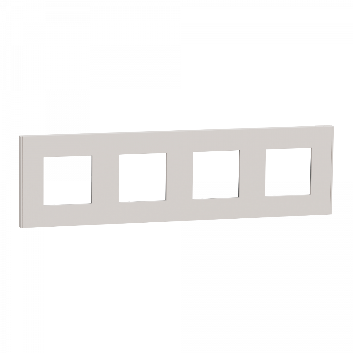 Unica Déco Essentielle - Plaque de finition - Gris pierre - 4 postes horiz vert