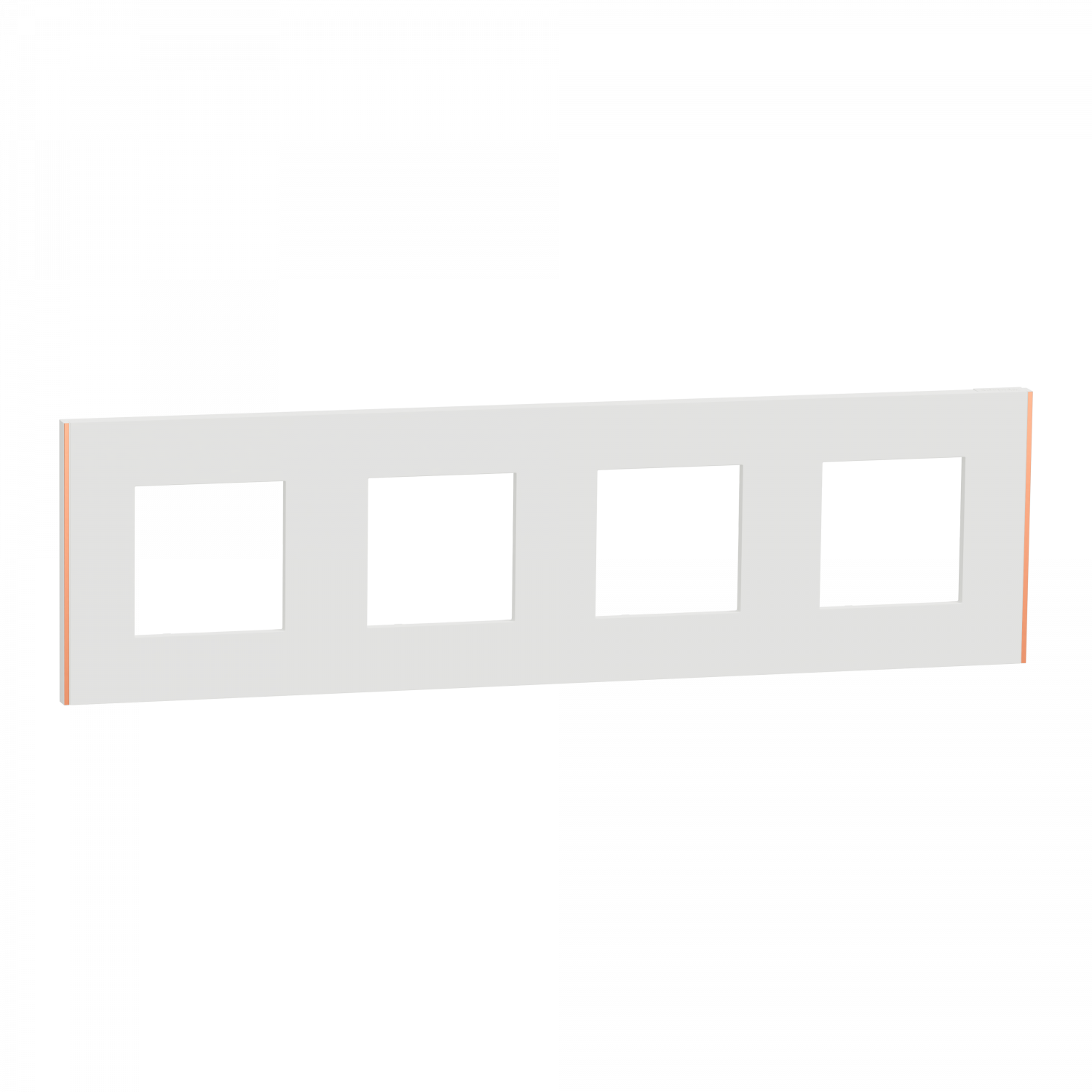 Unica Déco Subtile - Plaque de finition - Blanc liseré cuivre  - 4P horiz vert