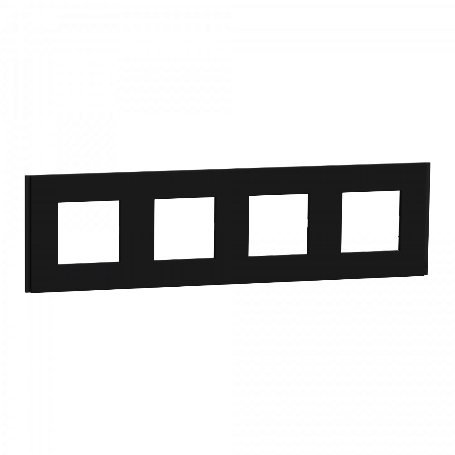 Unica Déco Signature - Plaque de finition - Gomme noire - 4P horiz vert