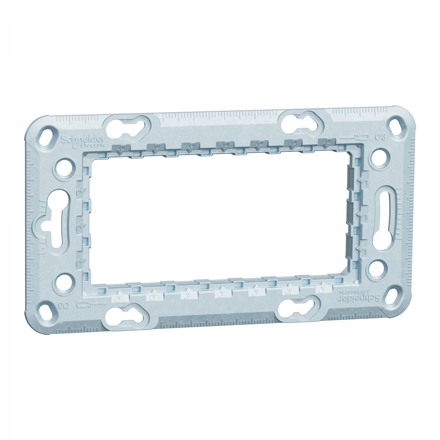 Unica - support de fixation 4 modules - zamac