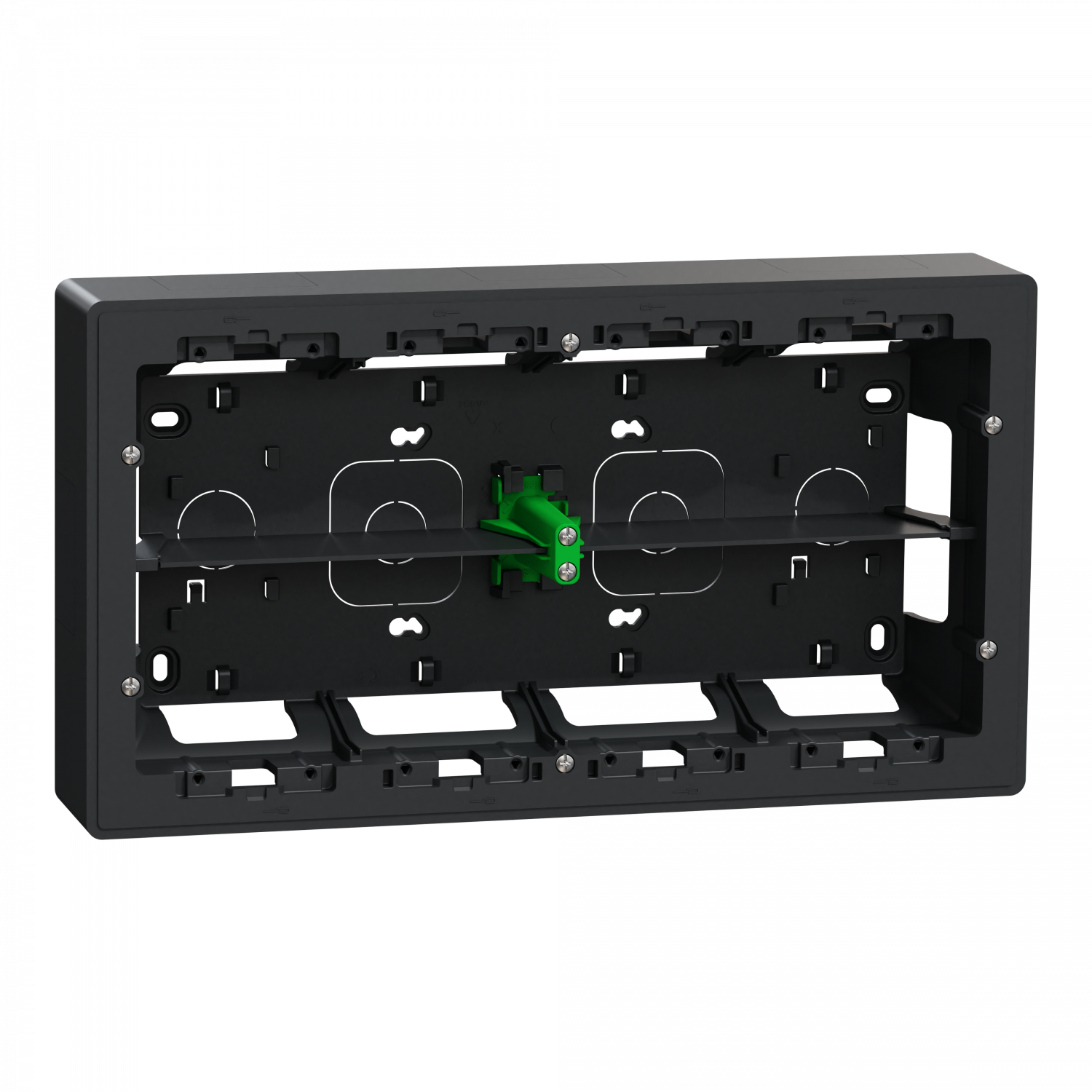 Unica - boîte de concentration saillie - 2 rang de 10 mod - Anthracite - à compl