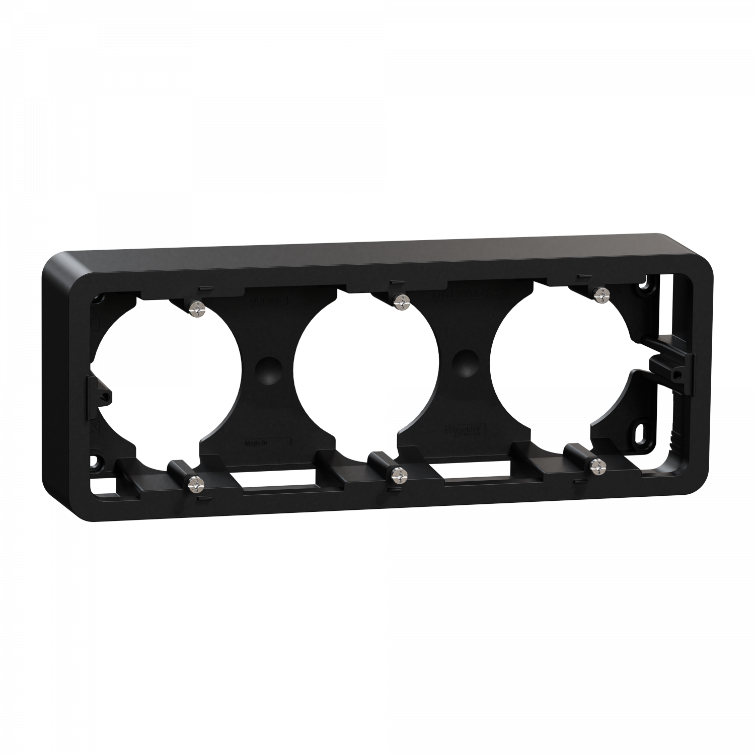 Unica - boîte en saillie - anthracite - 3 postes