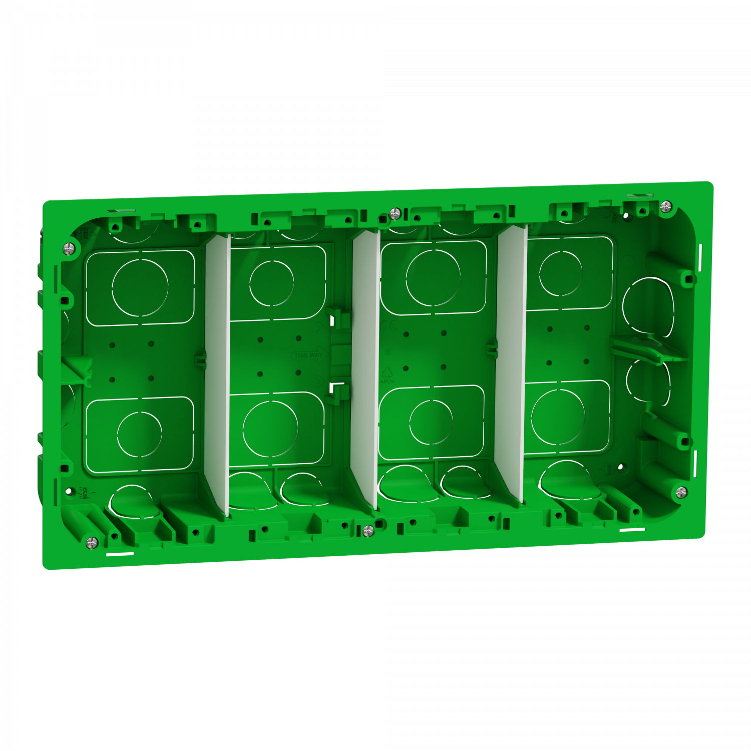 Unica - boîte de concentration encastrée - 4 col de 4 mod - à compléter