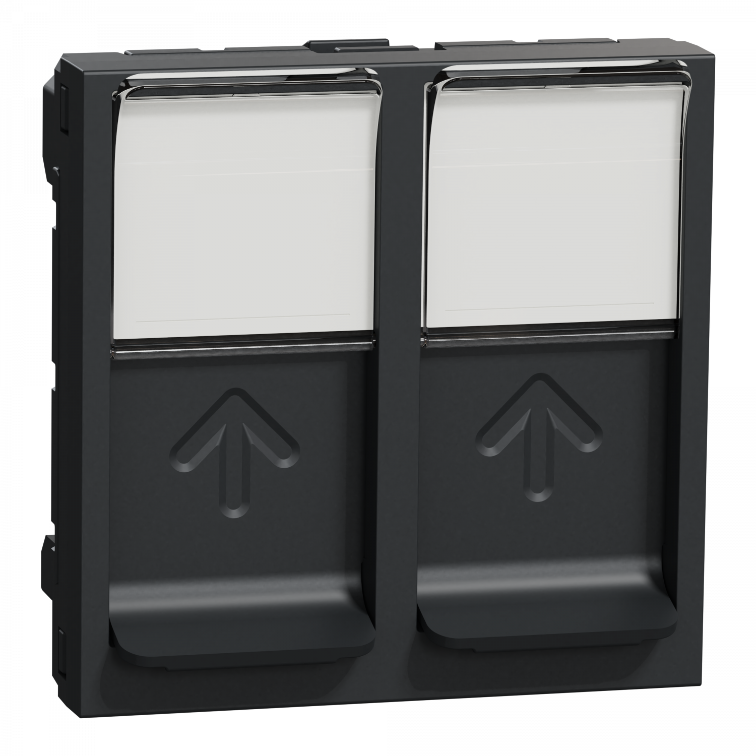 Unica - prise pour 2 RJ45 S-One - 2 mod - Anthracite - méca seul