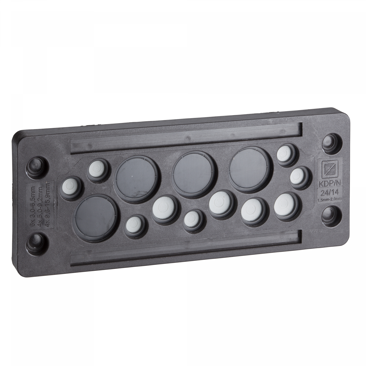 PanelSeT - plaque passe-câbles - 22 ouvertures - 112x36mm