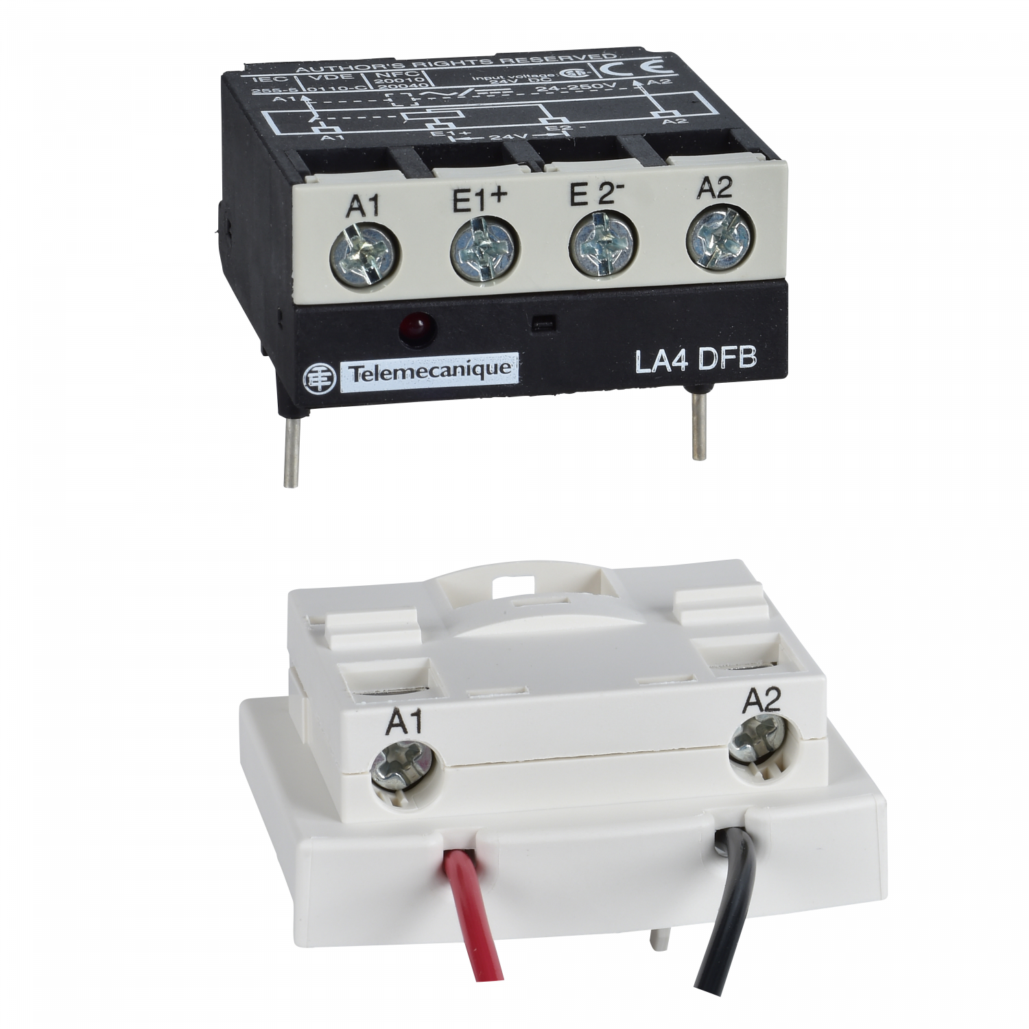 KIT BASSE CONSO (LAD4BB3 ET INTERFACE RELAIS 24VDC LA4DFB) POUR D40A A D65A
