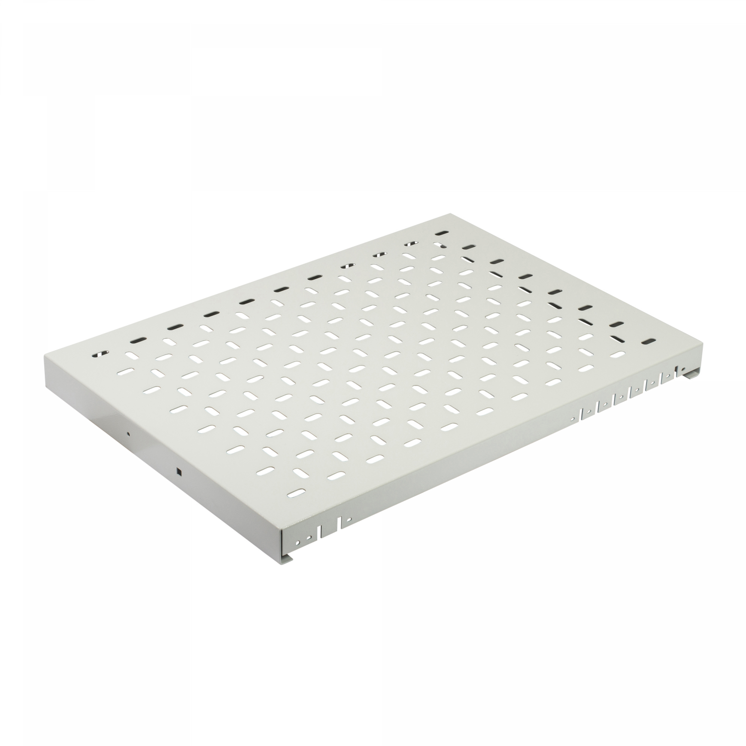 Actassi - plateau fixe perforé 19P - 1U - prof. 1000mm - maxi 100kg - RAL 7035