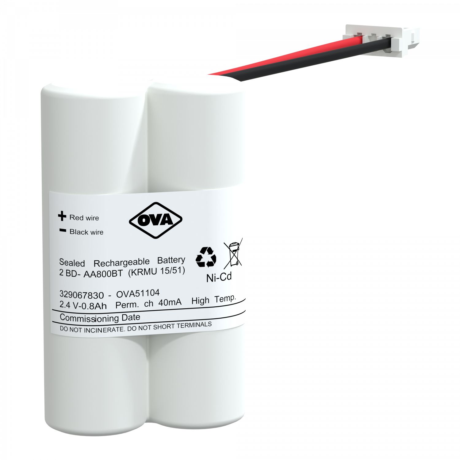 Exiway  - batterie de rechange - Ni-Cd 2,4V 0,8Ah - pour blocs autonomes - ESI