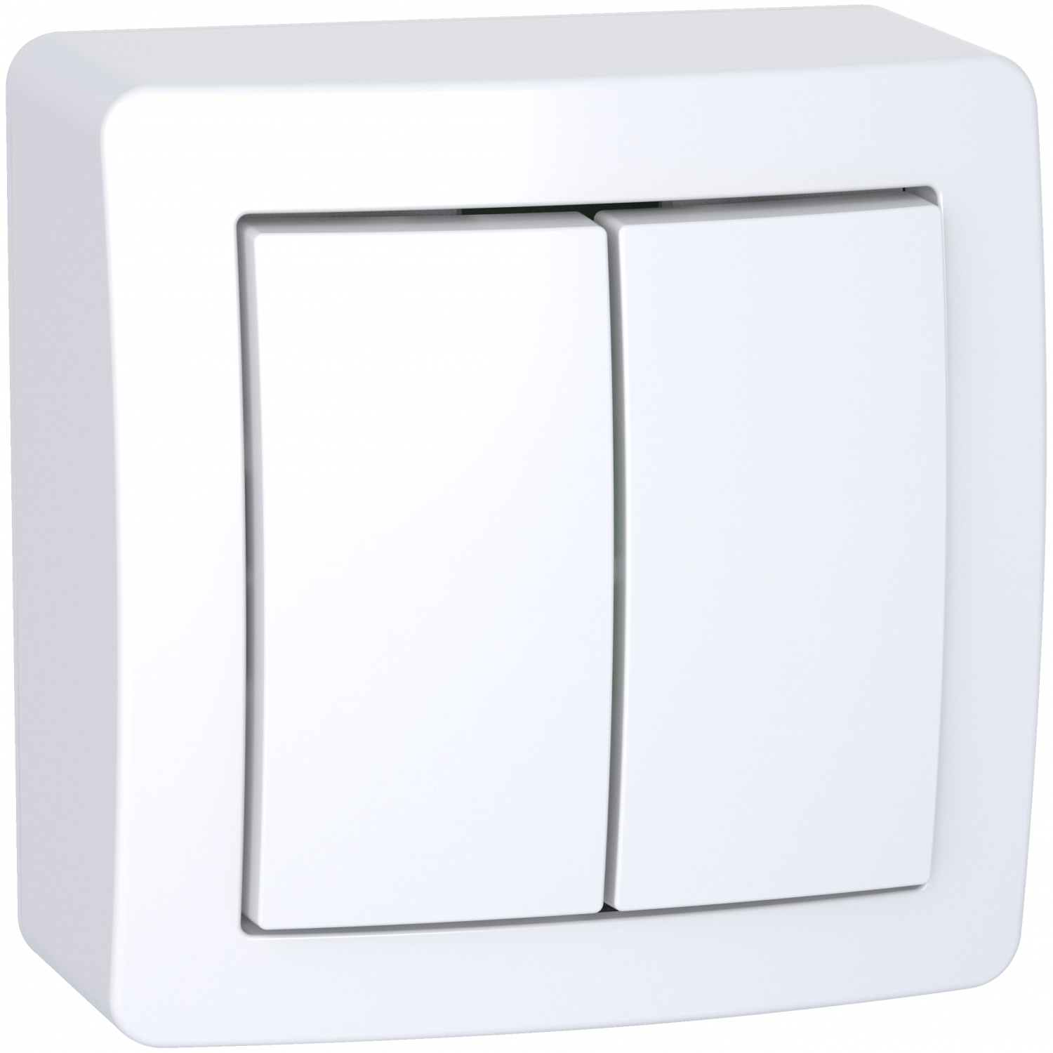 Alréa, Double va-et-vient avec cadre saillie, blanc polaire