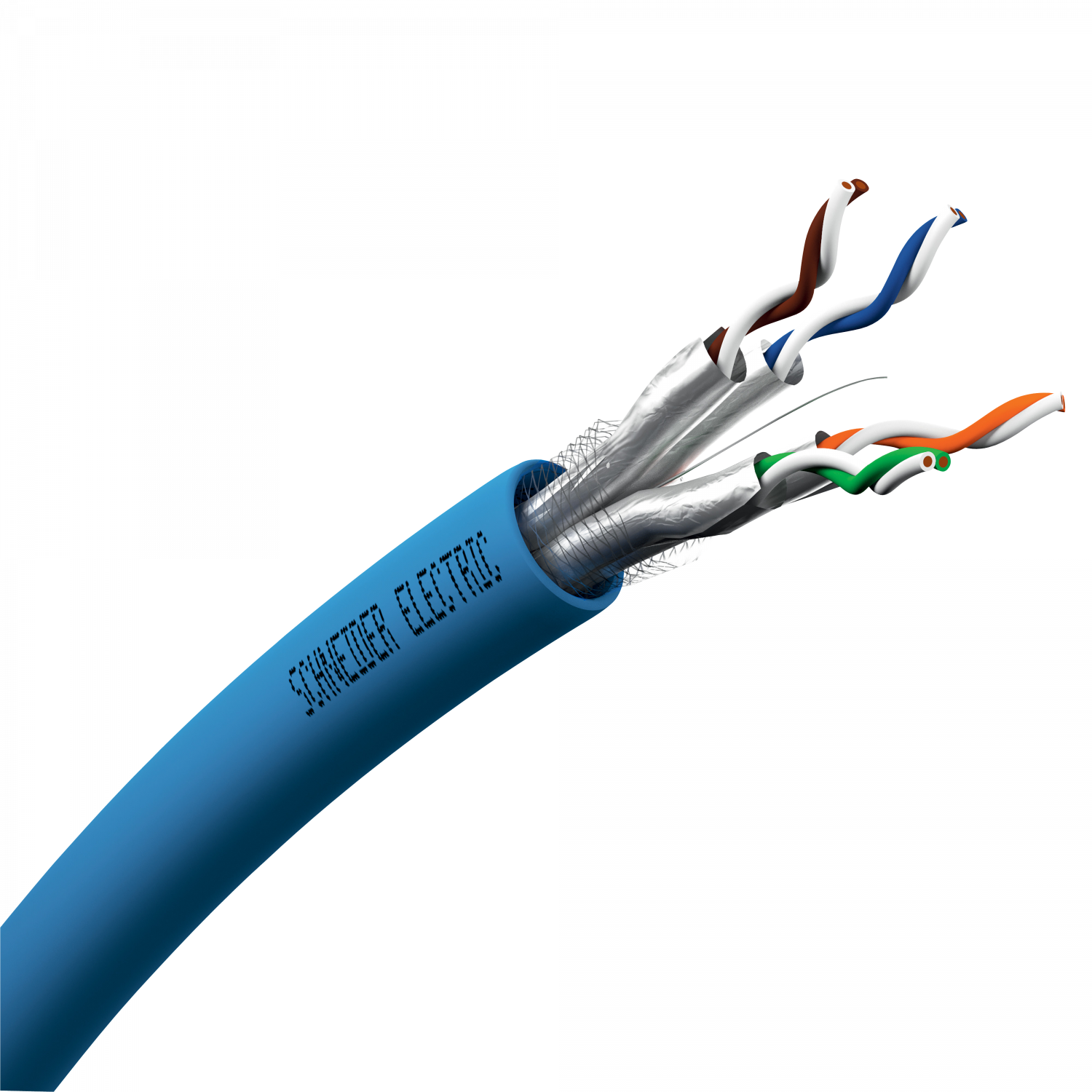 Actassi - câble CL-MNC - Cat7A S/FTP C - 4paires - bleu - au mètre linéaire