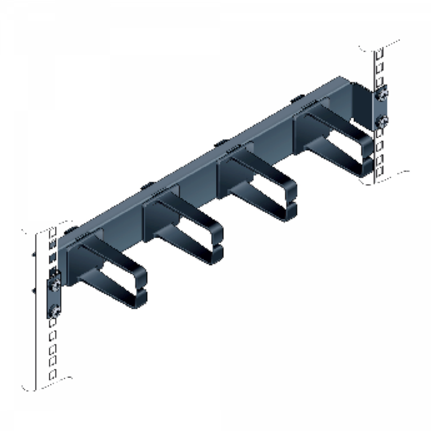 Infraplus-MP - Panneau 19 pouces plein 4anneaux tolerie pleine