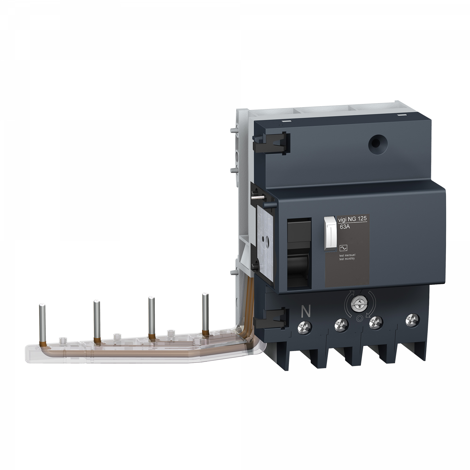 Acti9 Vigi NG125 - Bloc diff 400Vca (PH/Ph) - 4P - 63A - 30mA - Type AC