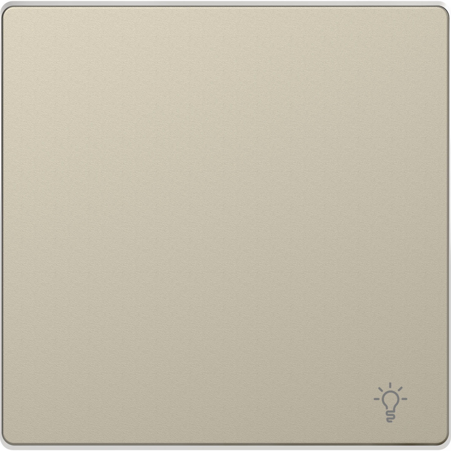 D-Life - enjoliveur pour commande simple avec picto lampe - blanc sable