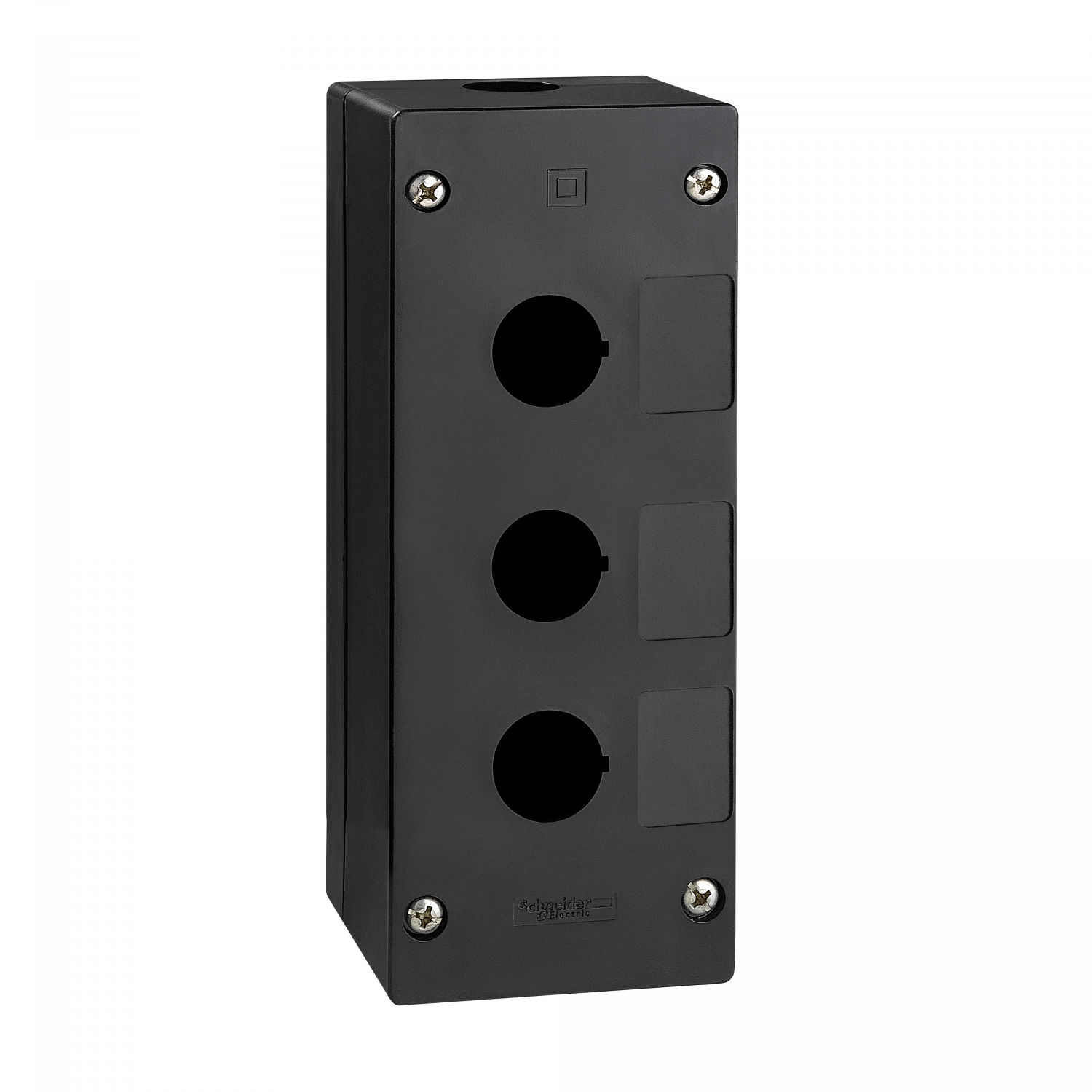 Harmony - boite à boutons vide XALG - XB5 Ø 22mm - 3 trous - plastique - noir
