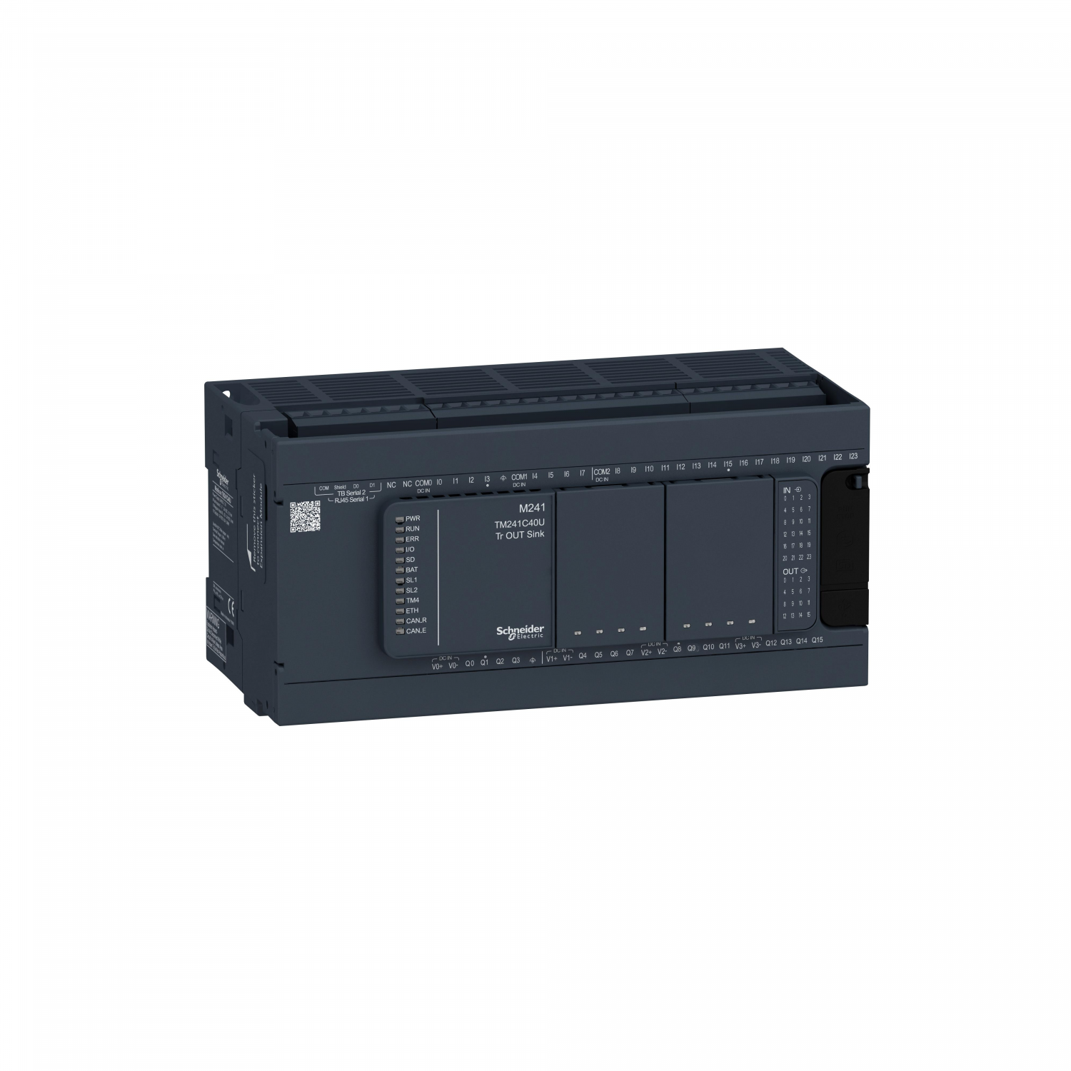 Modicon M241, contrôleur 40E/S NPN, 2 ports série, 24VCC
