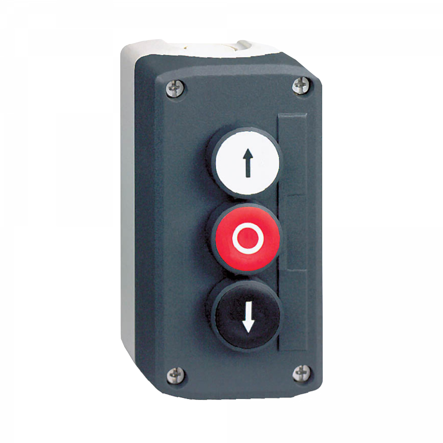 Harmony boite - 3 boutons poussoirs Ø22 - blanc /rouge /noir