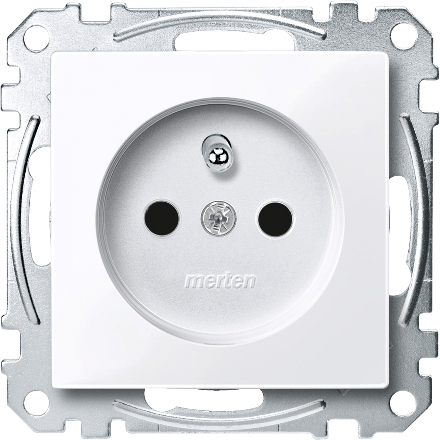 System M - Prise 2P+T - NF - borne auto - blanc antimicrobien